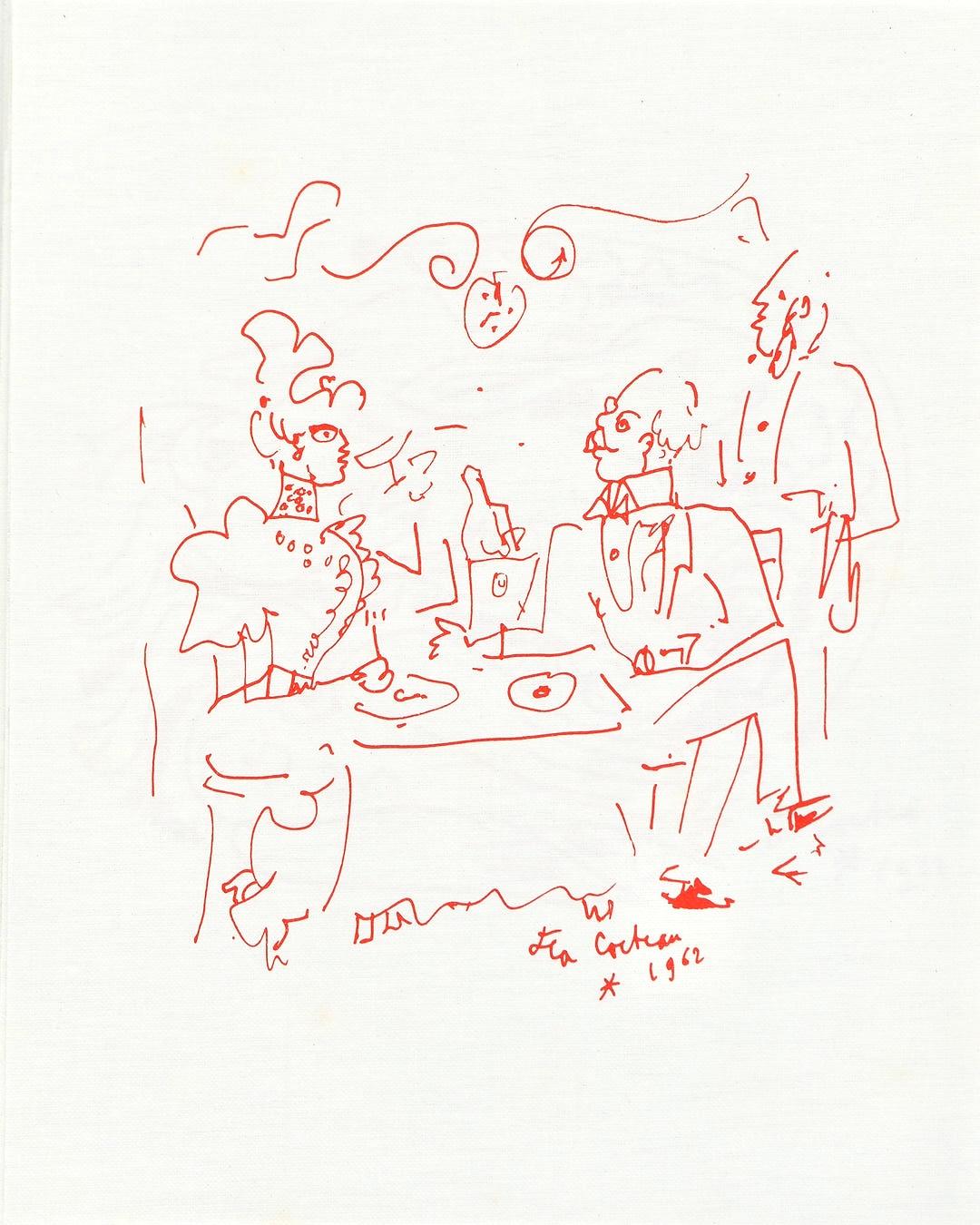 Jean Cocteau, Untitled, from Recipes for a Friend, 1964 For Sale 4