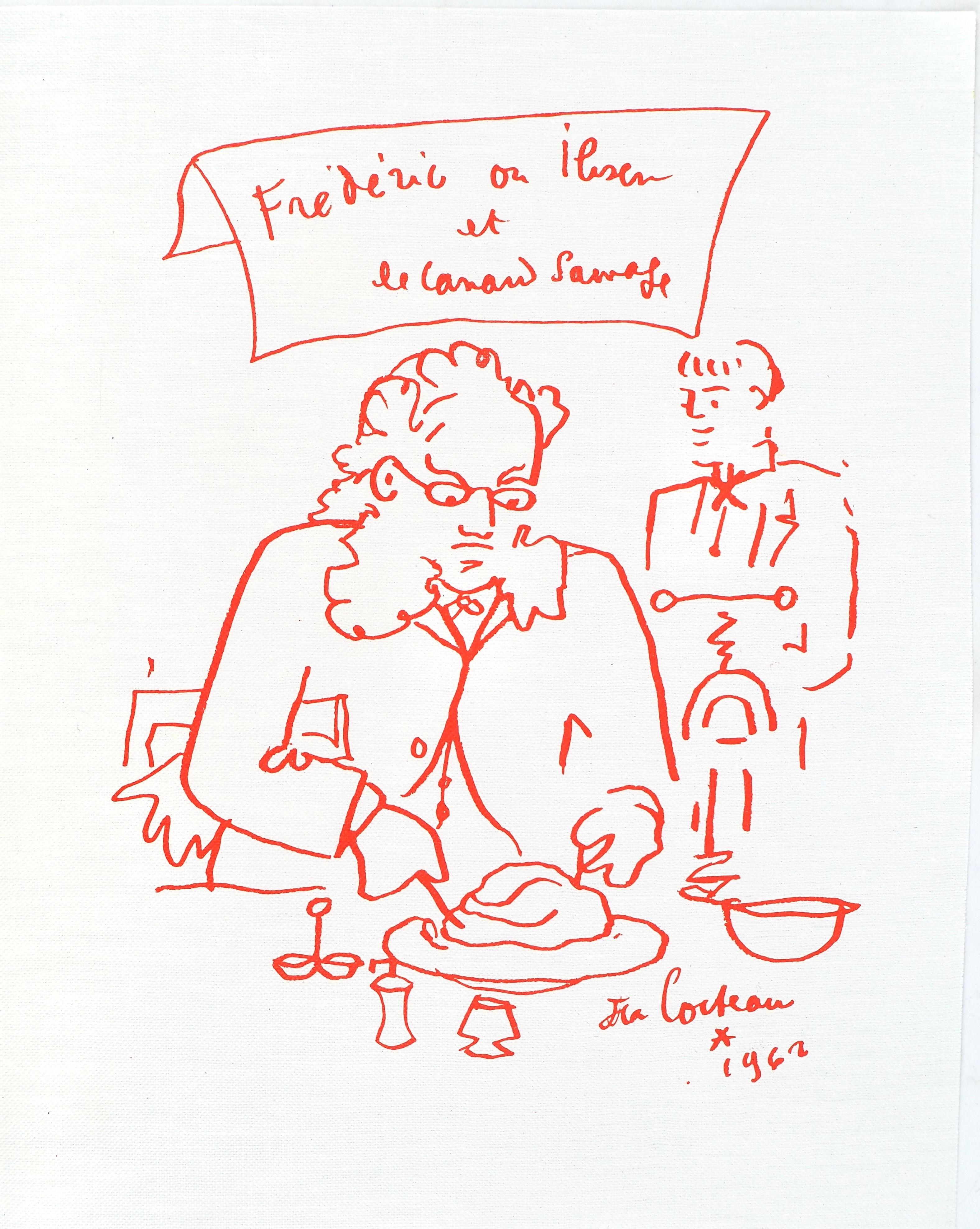 Jean Cocteau, Ohne Titel, aus Rezepte für einen Freund, 1964 im Angebot 4