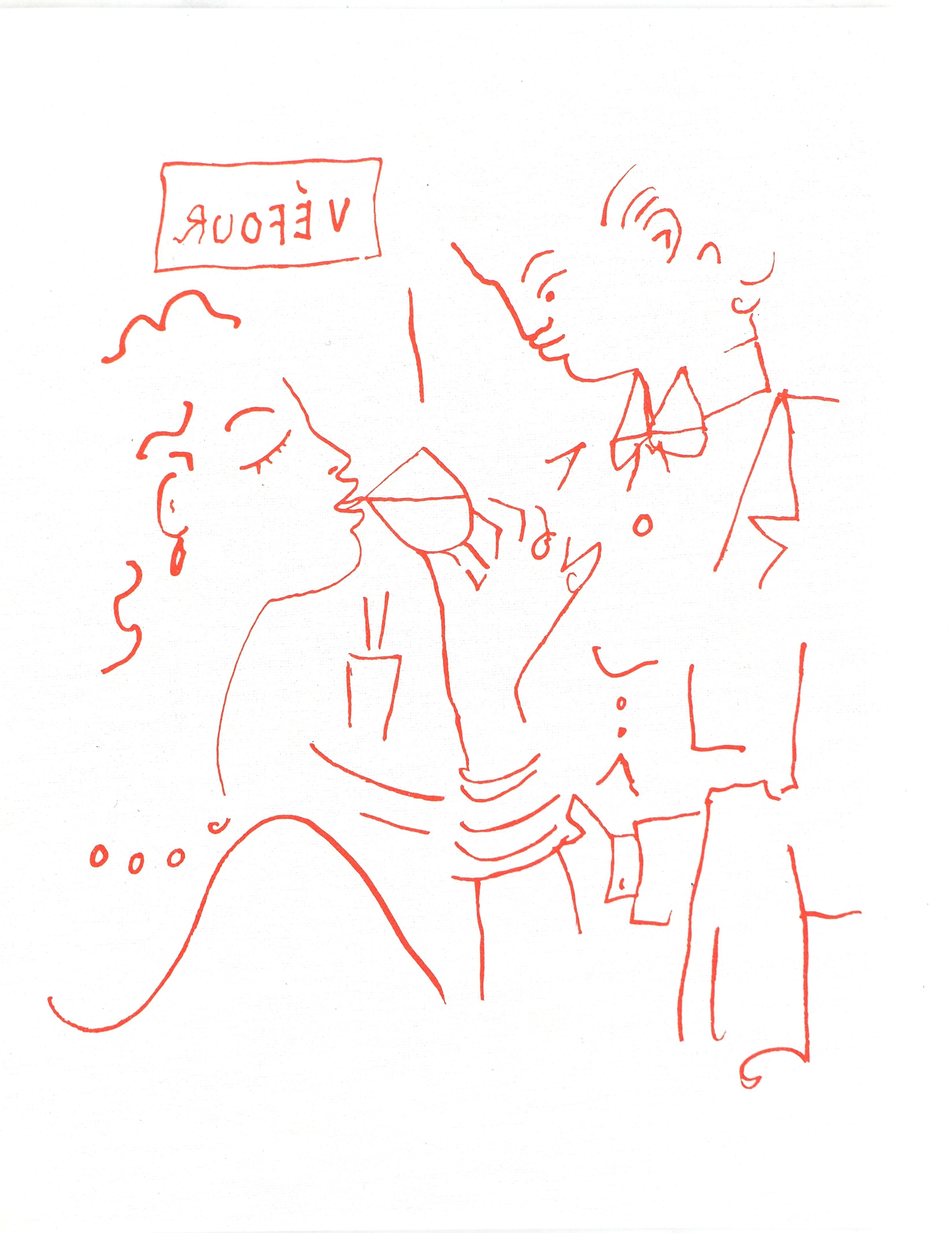 Jean Cocteau, Untitled, from Recipes for a Friend, 1964 in vendita 4