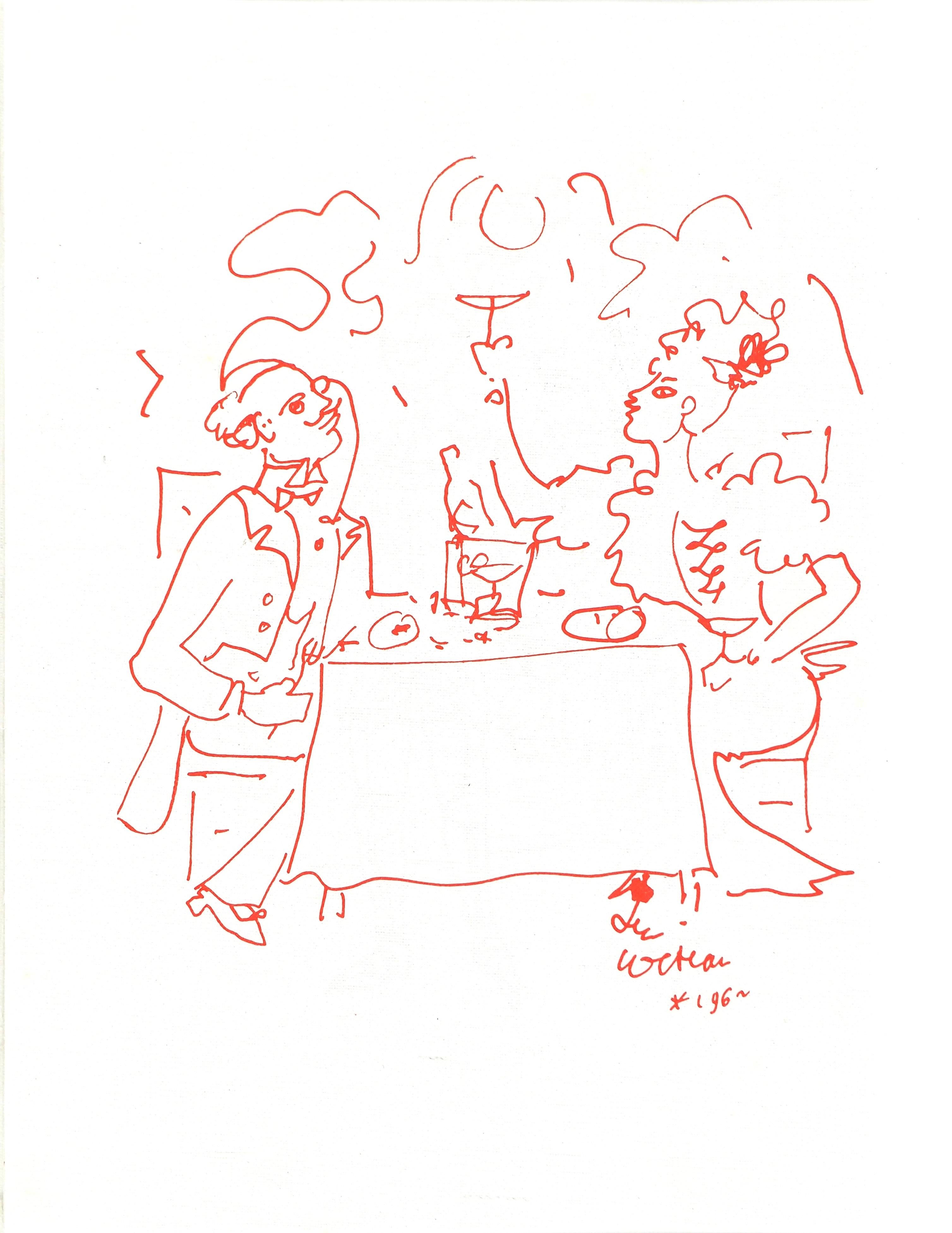 Jean Cocteau, Untitled, from Recipes for a Friend, 1964 in vendita 4