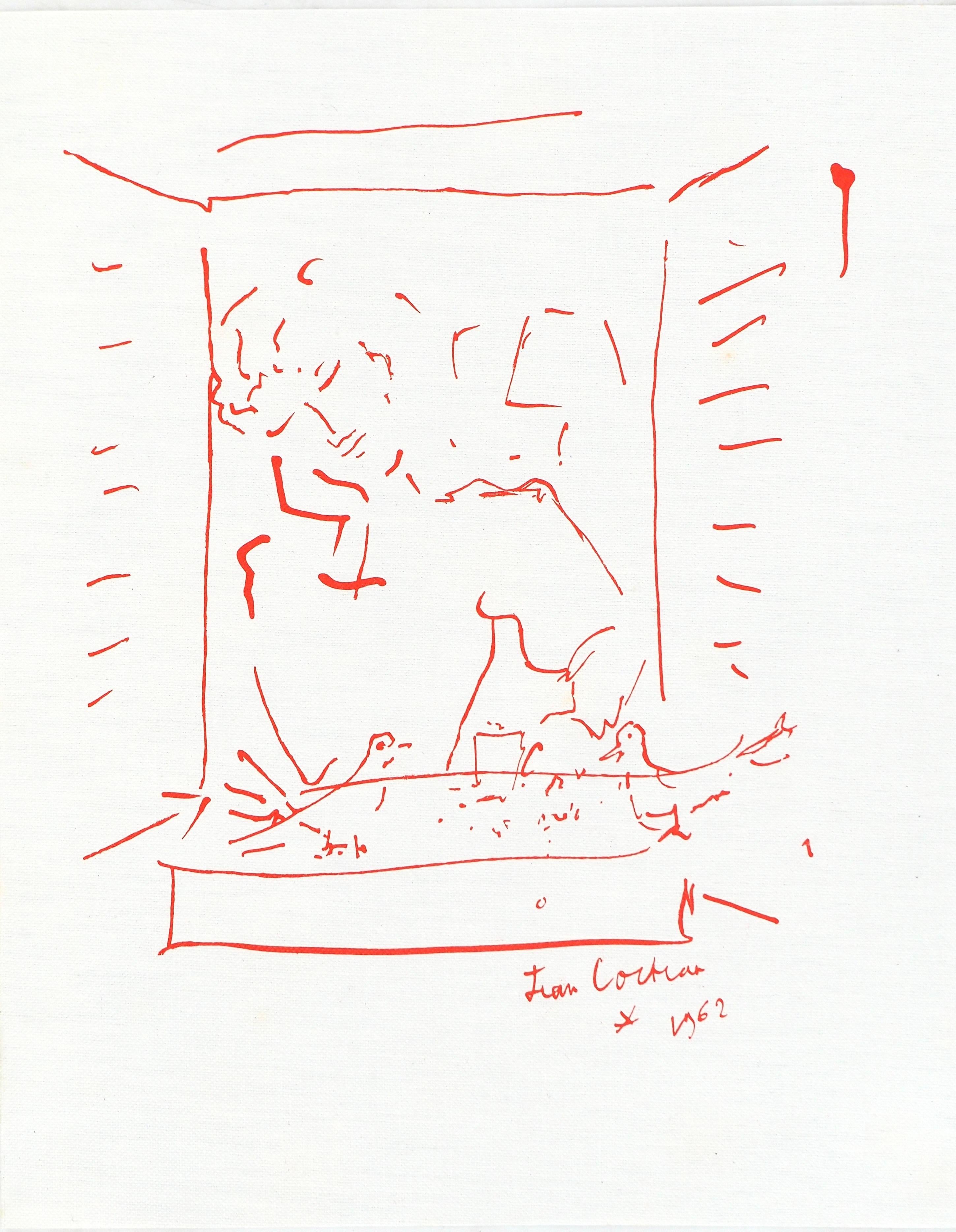 Jean Cocteau, Untitled, from Recipes for a Friend, 1964 in vendita 4