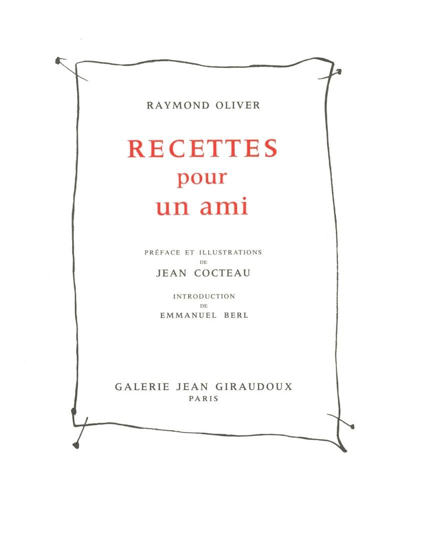 Jean Cocteau, Ohne Titel, aus Rezepte für einen Freund, 1964 im Angebot 5