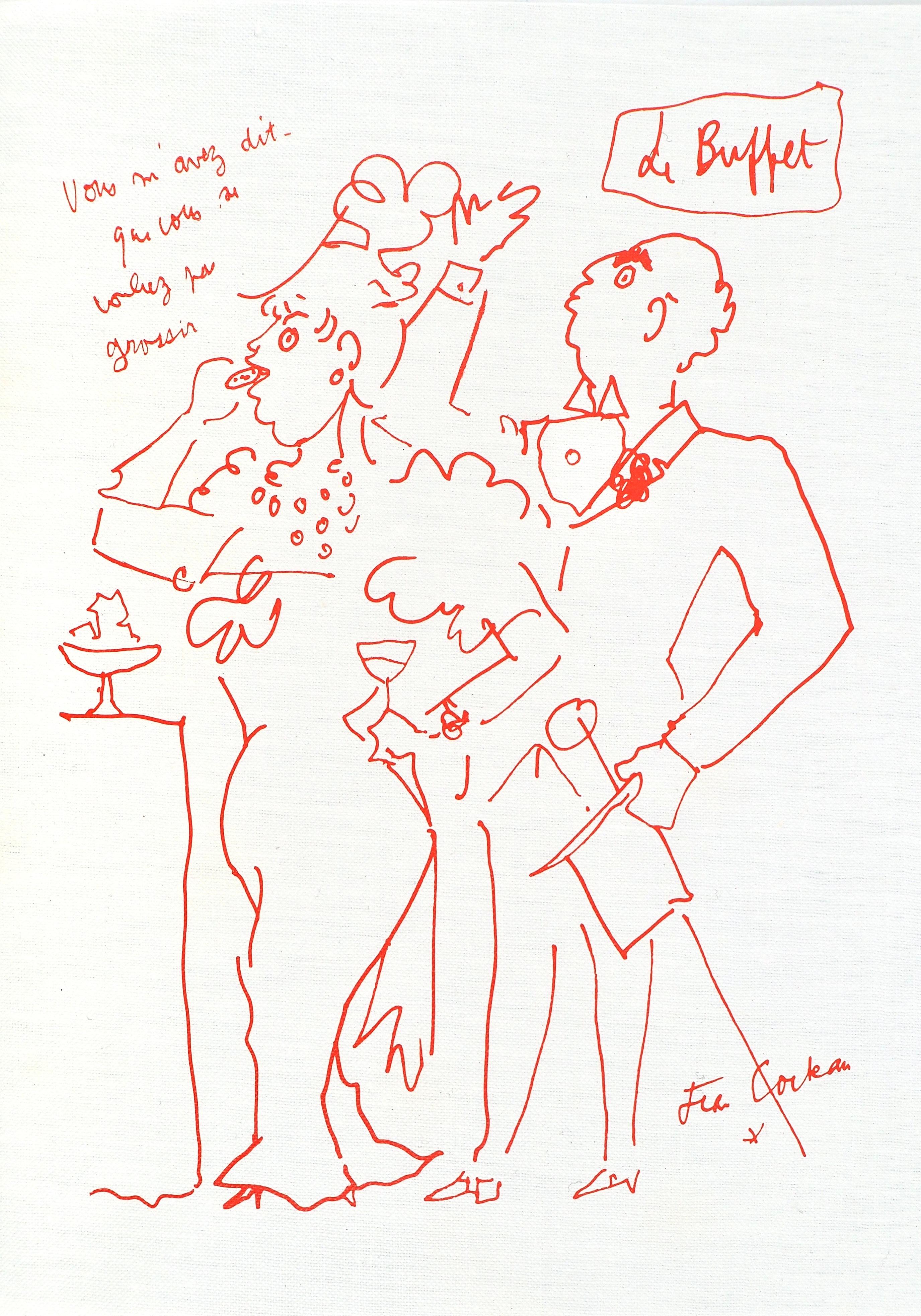 Jean Cocteau, Ohne Titel, aus Rezepte für einen Freund, 1964