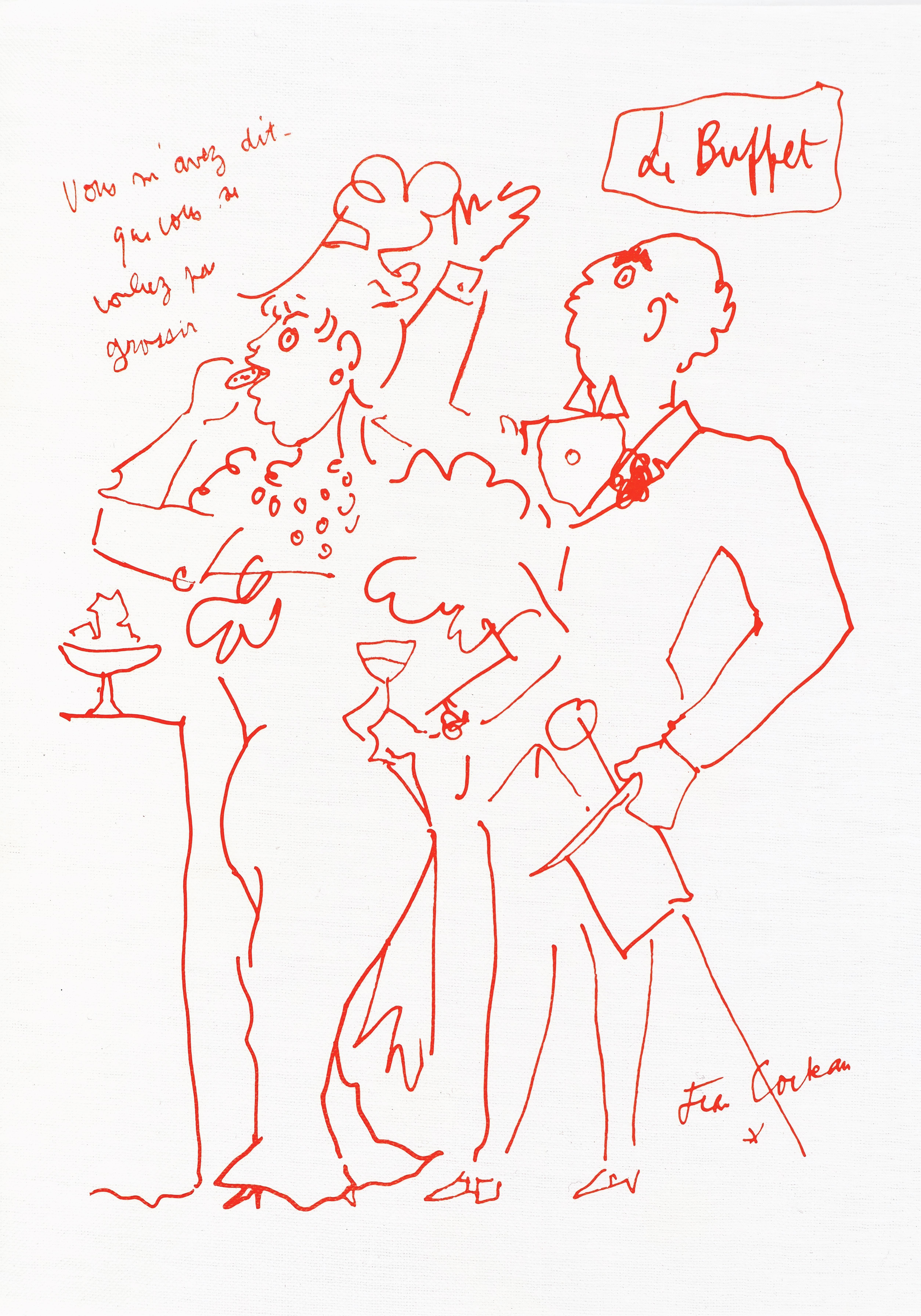 Jean Cocteau, Ohne Titel, aus Rezepte für einen Freund, 1964