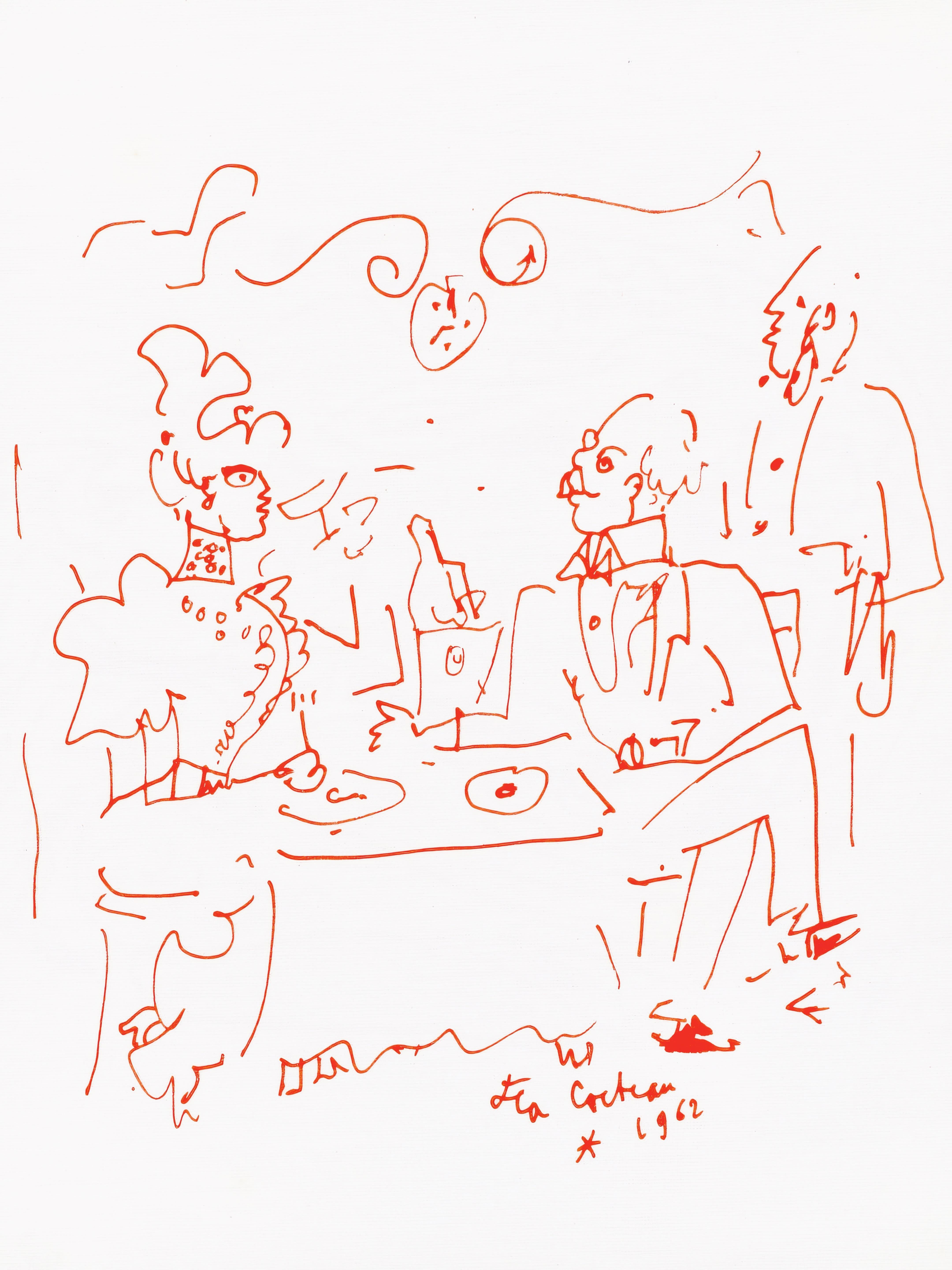 Jean Cocteau, Sin título, de Recetas para un amigo, 1964