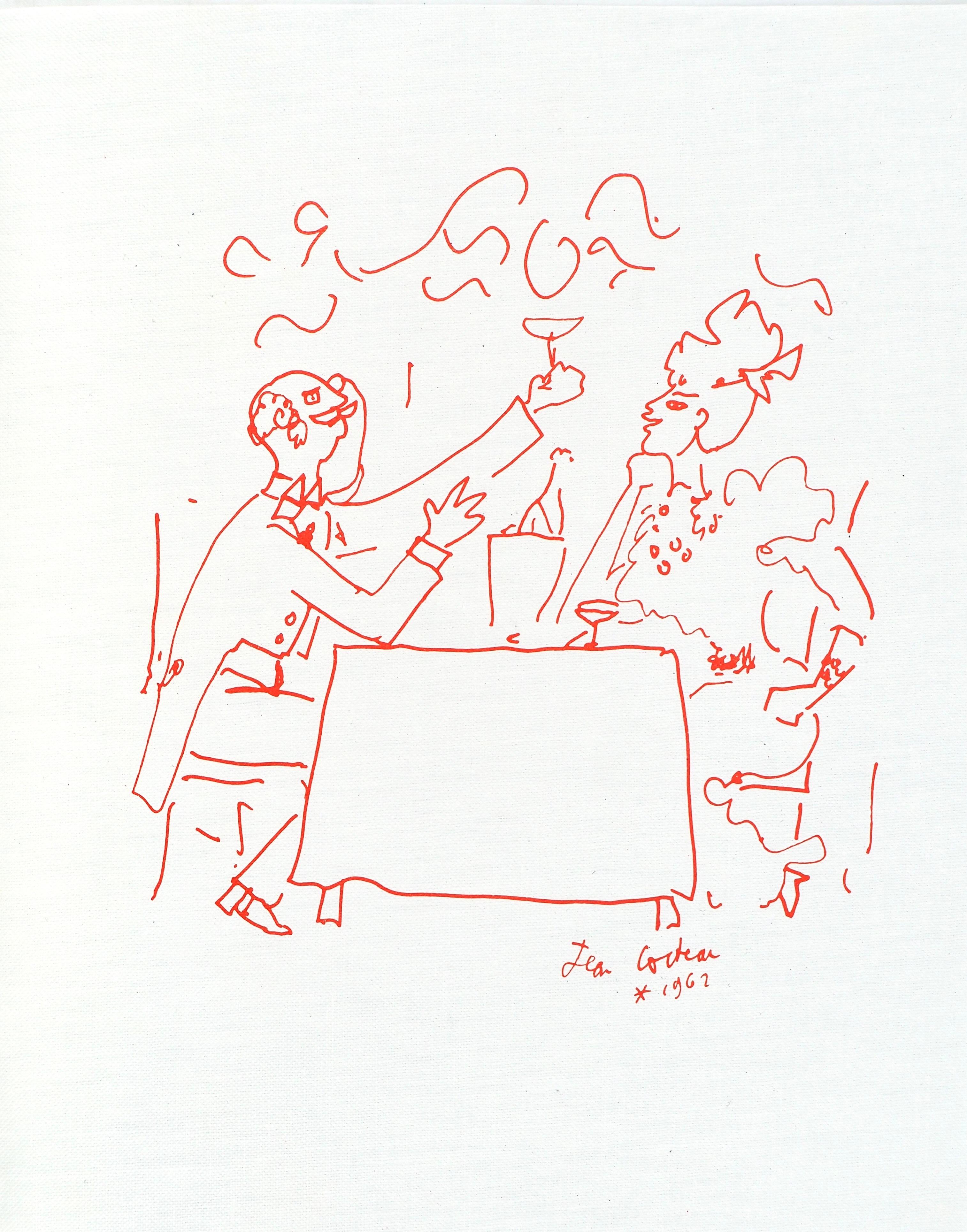 Jean Cocteau, Ohne Titel, aus Rezepte für einen Freund, 1964