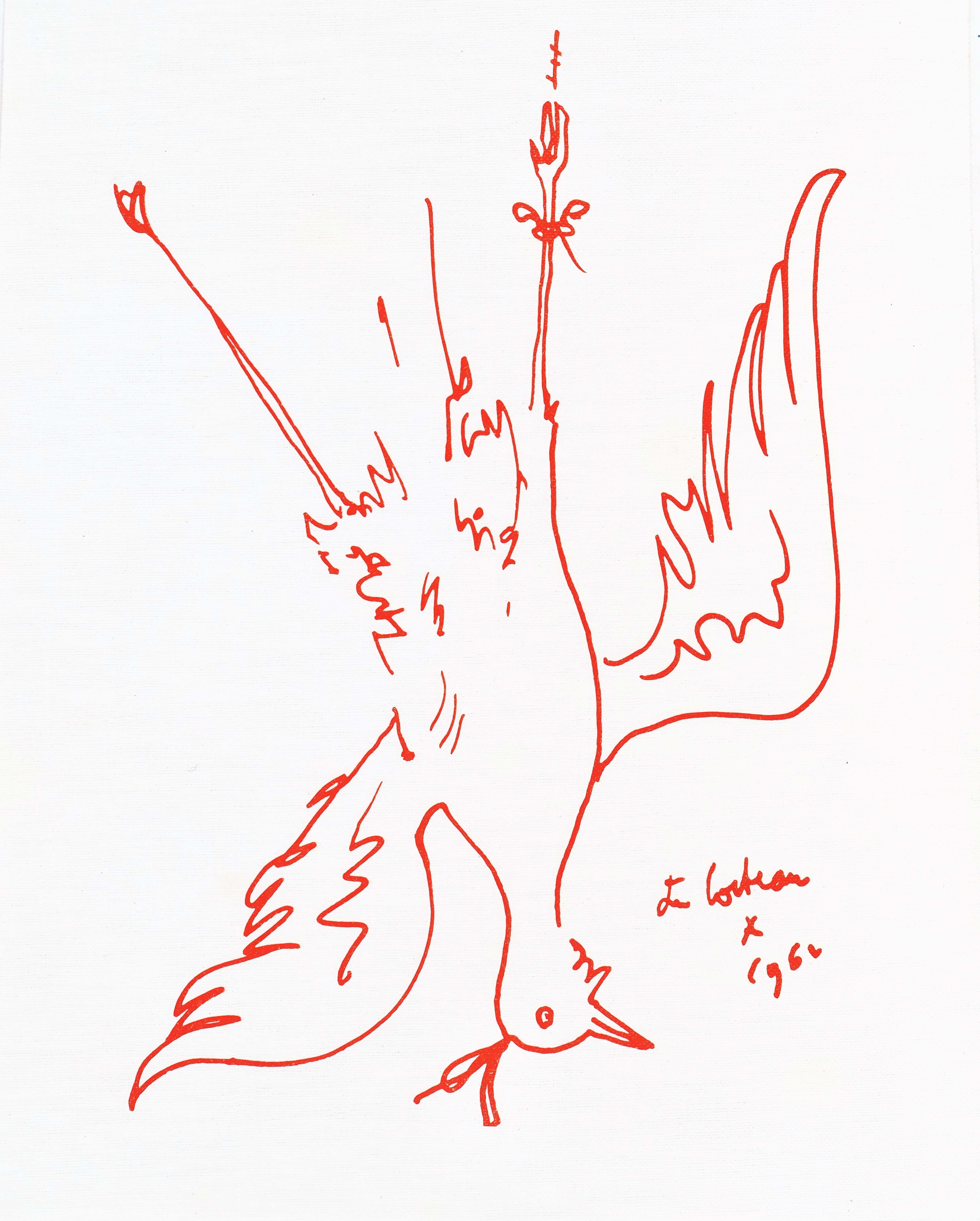 Jean Cocteau, Ohne Titel, aus Rezepte für einen Freund, 1964