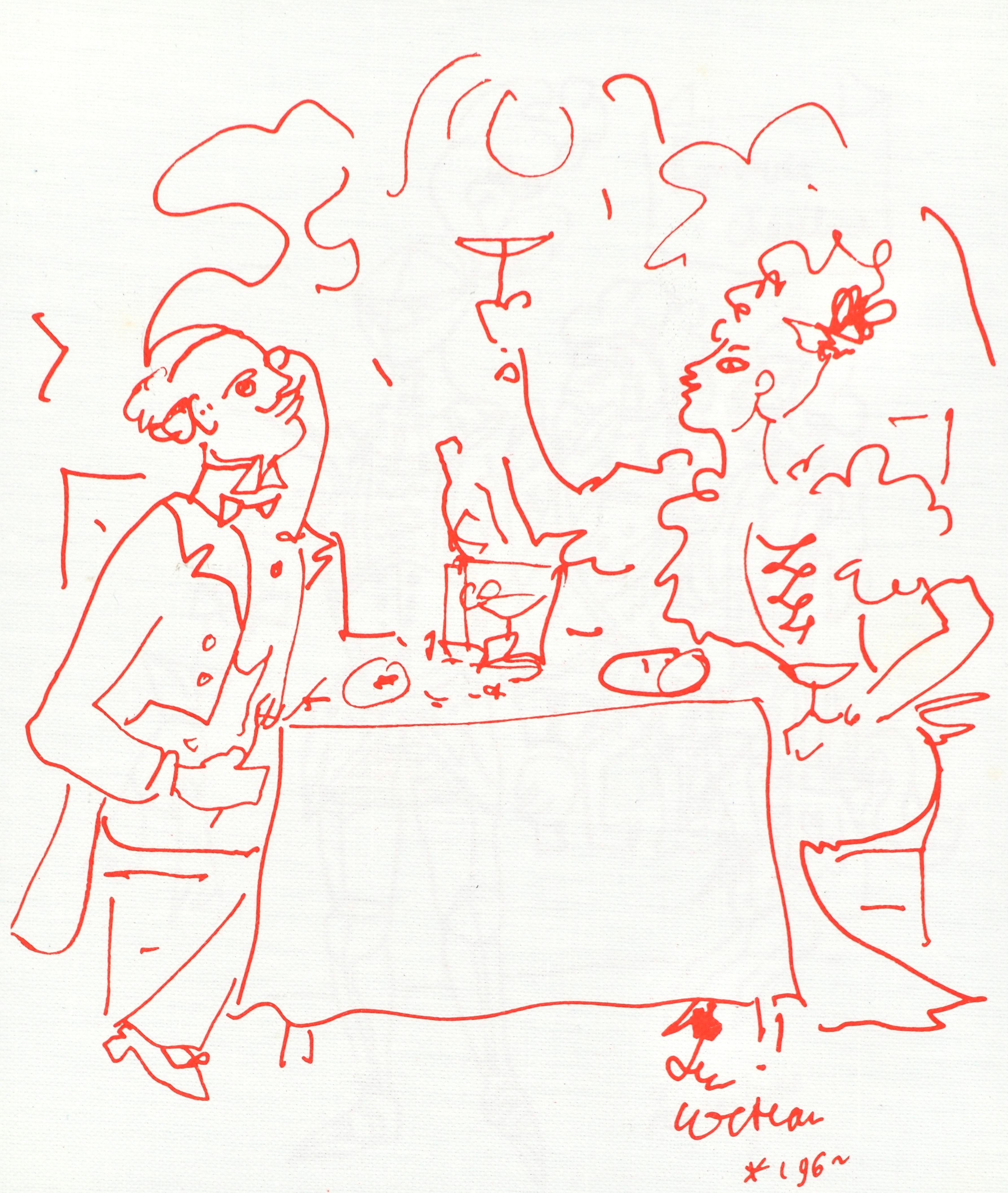 Jean Cocteau, Untitled, from Recipes for a Friend, 1964