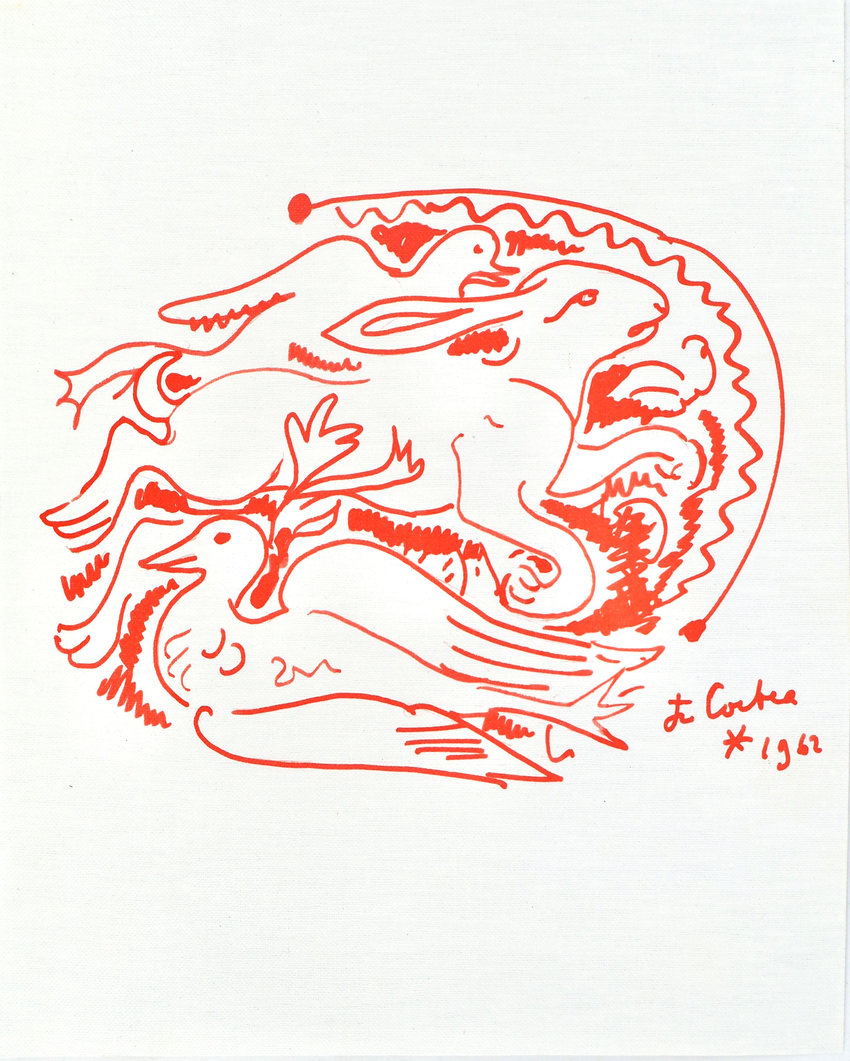 Jean Cocteau, Untitled, from Recipes for a Friend, 1964