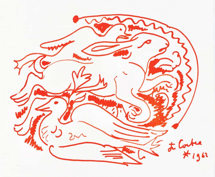 Jean Cocteau, Untitled, from Recipes for a Friend, 1964