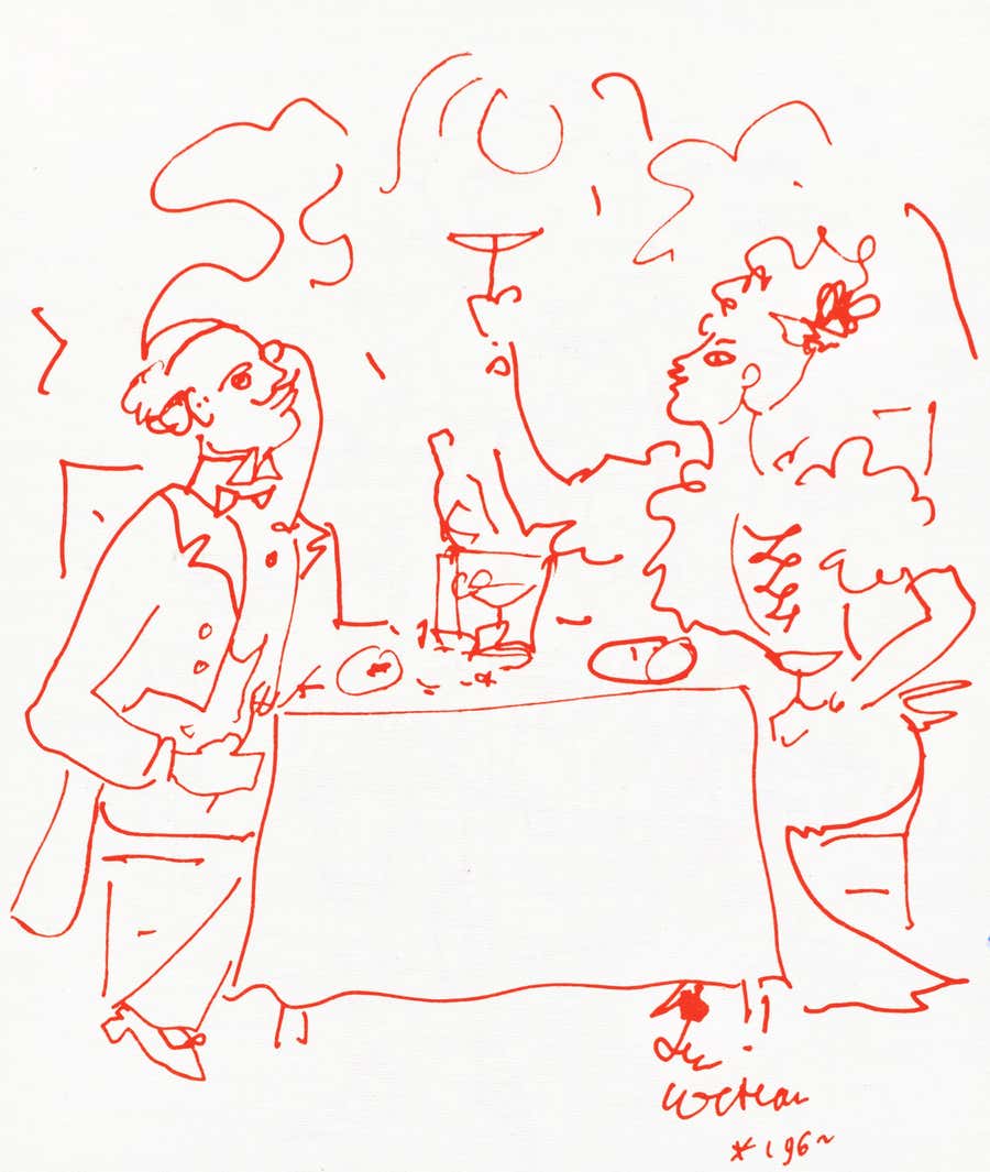 Jean Cocteau, Untitled, from Recipes for a Friend, 1964