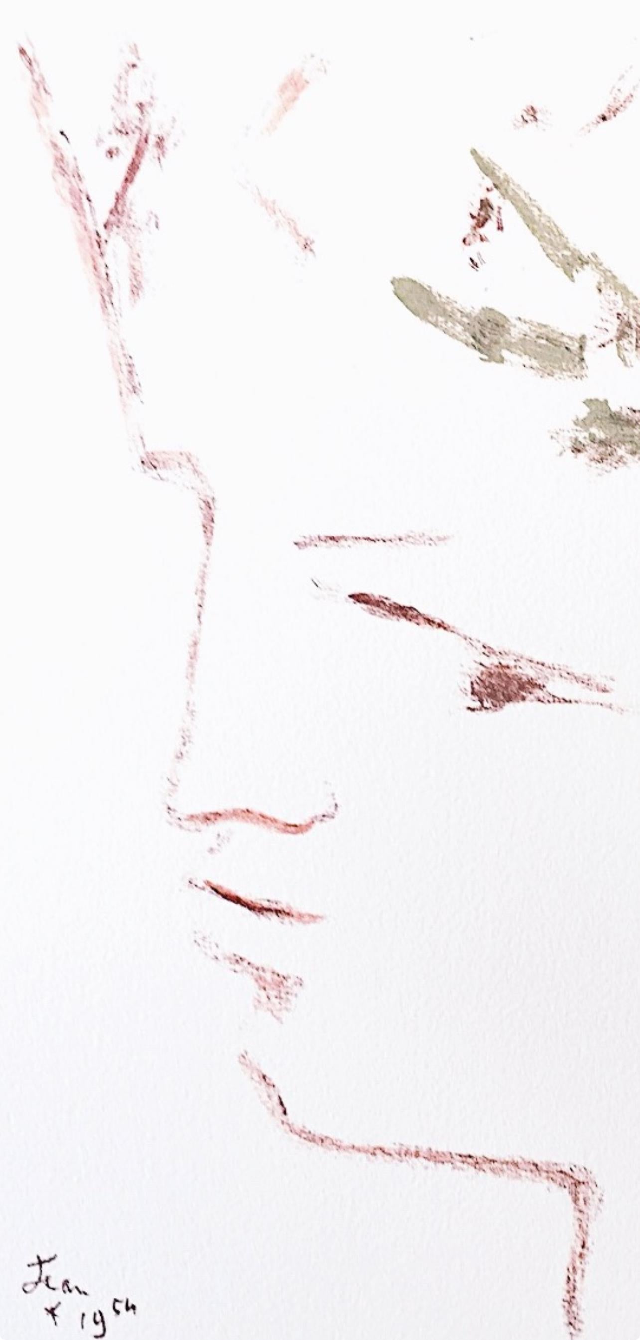 Jean Cocteau, Ohne Titel, aus Unter dem Mantel des Feuers, 1955 im Angebot 1