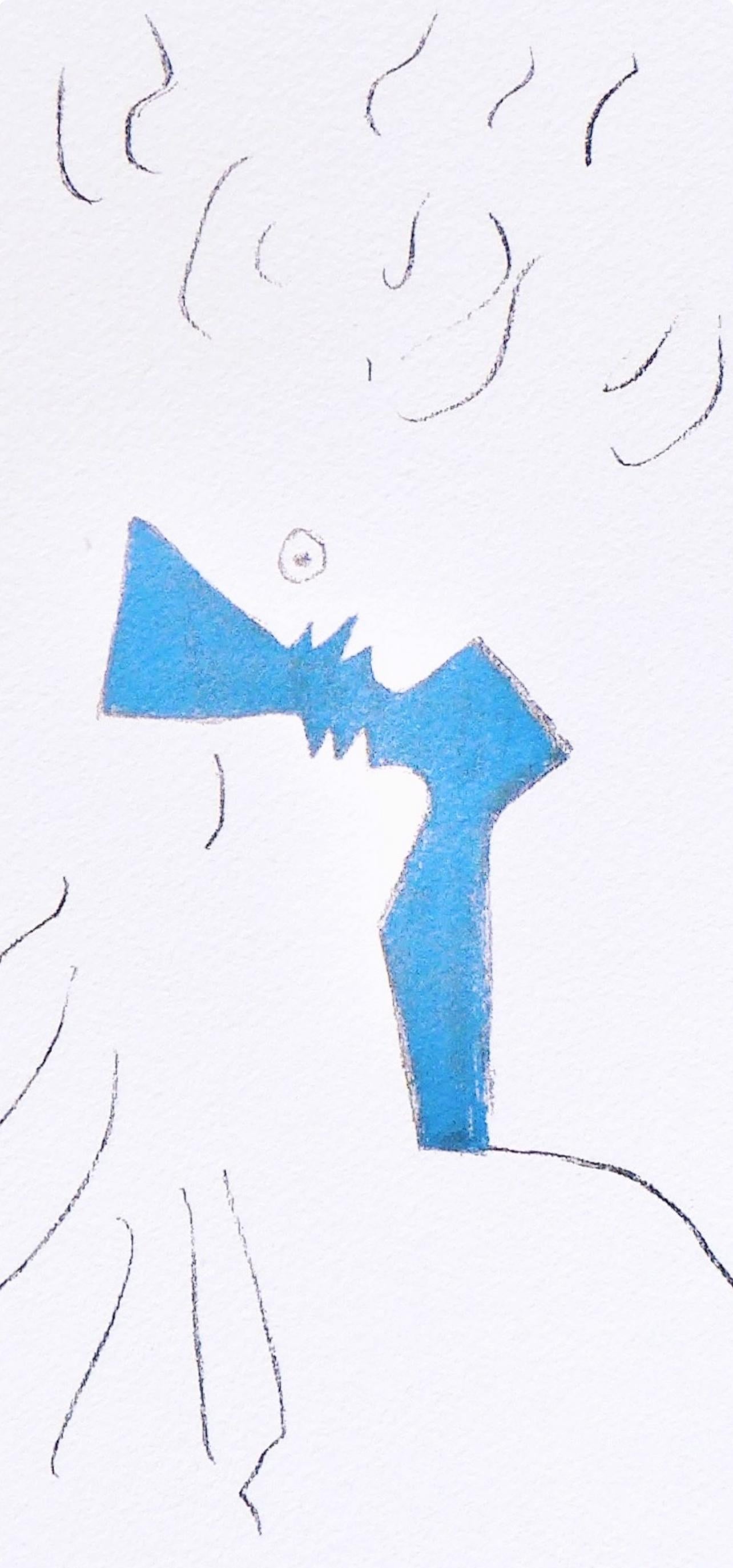 Jean Cocteau, Untitled, from Under the Coat of Fire, 1955 For Sale 1