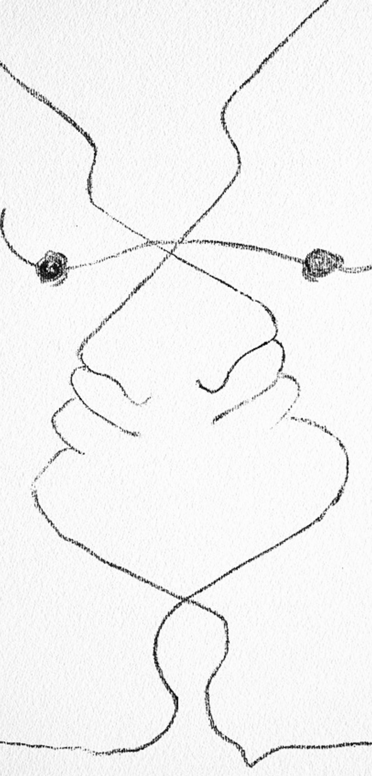 Jean Cocteau, Untitled, from Under the Coat of Fire, 1955 For Sale 1