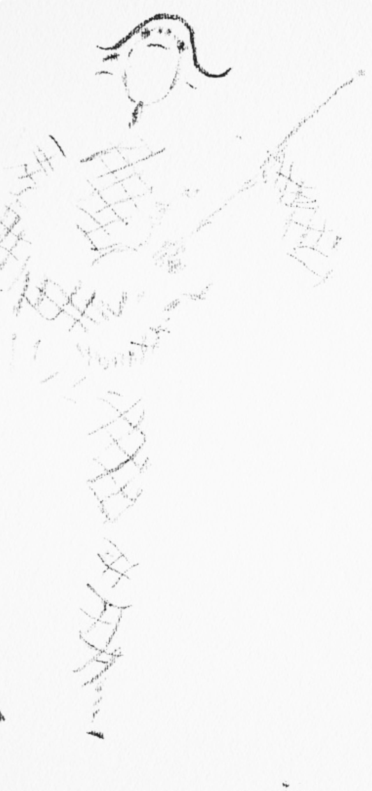 Jean Cocteau, Sans titre, extrait de Sous le manteau du feu, 1955 en vente 1