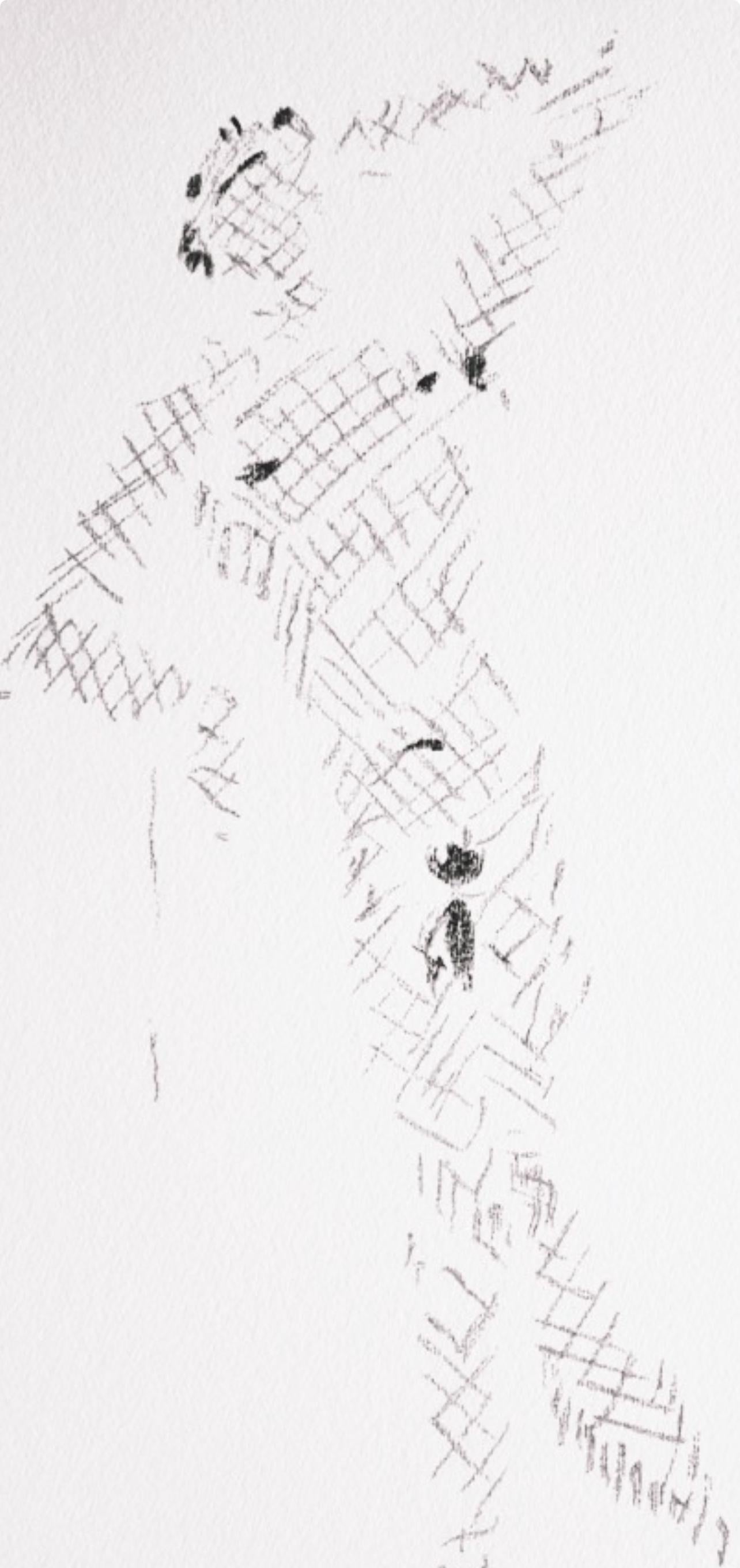 Jean Cocteau, Sans titre, extrait de Sous le manteau du feu, 1955 en vente 1