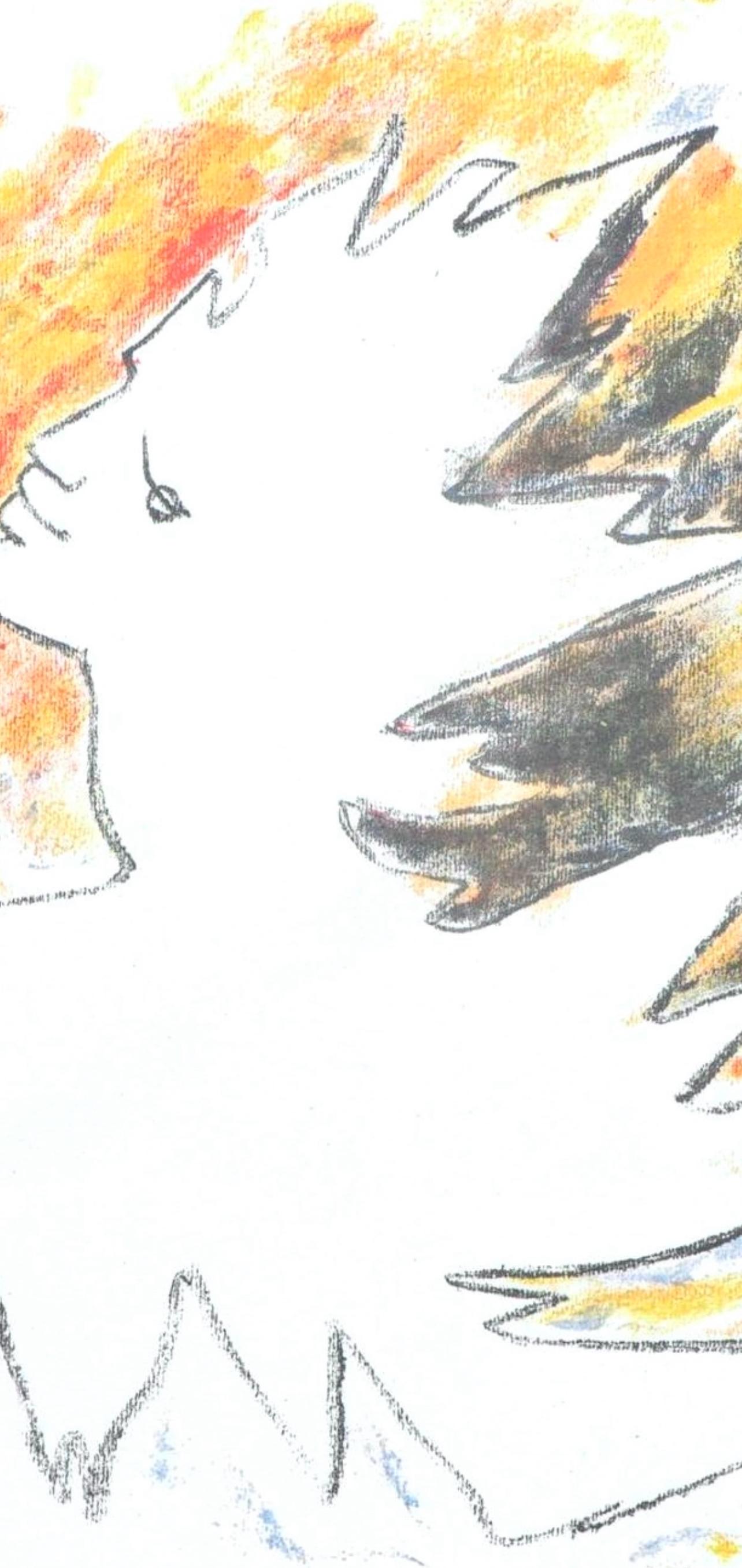 Jean Cocteau, Sans titre, extrait de Sous le manteau du feu, 1955 en vente 2