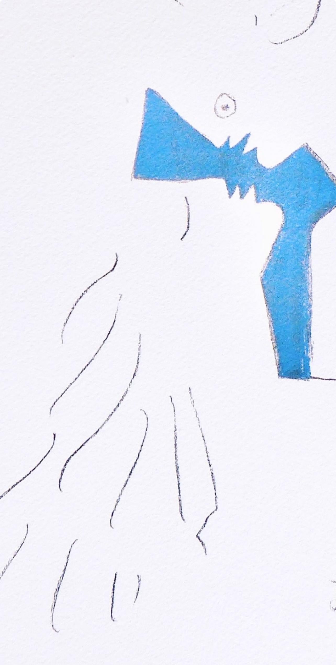 Jean Cocteau, Untitled, from Under the Coat of Fire, 1955 For Sale 2