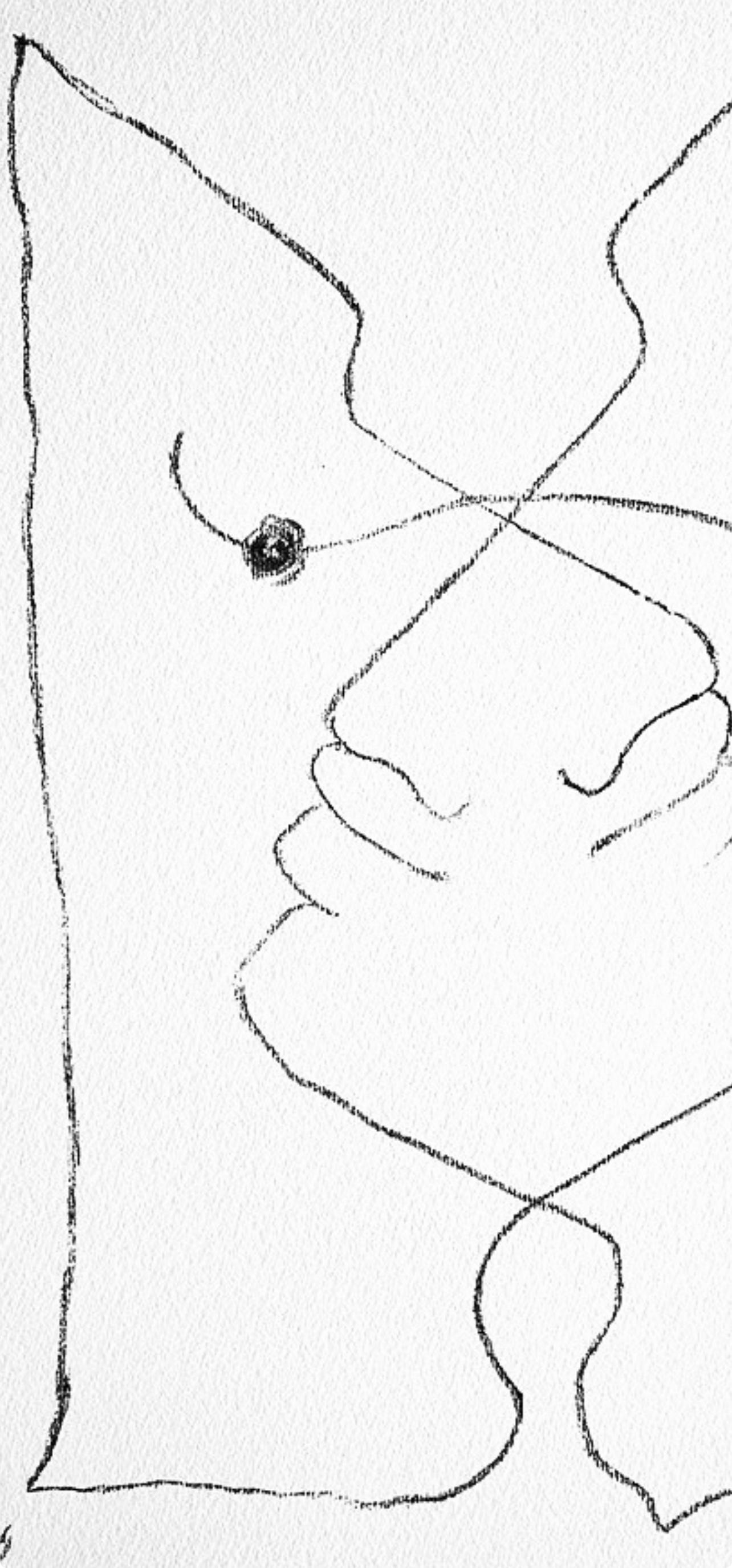 Jean Cocteau, Untitled, from Under the Coat of Fire, 1955 For Sale 2