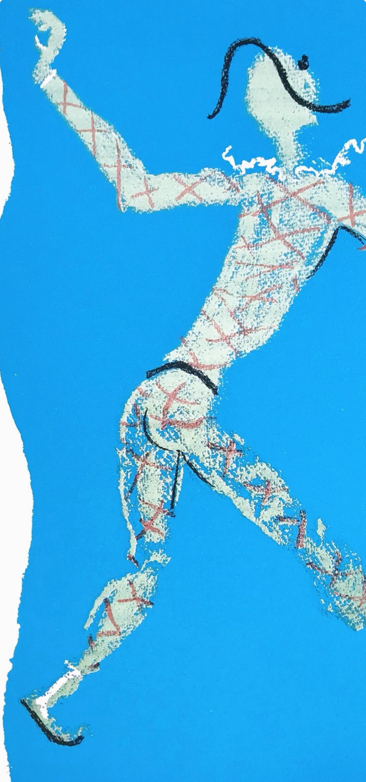 Jean Cocteau, Sans titre, extrait de Sous le manteau du feu, 1955 en vente 3