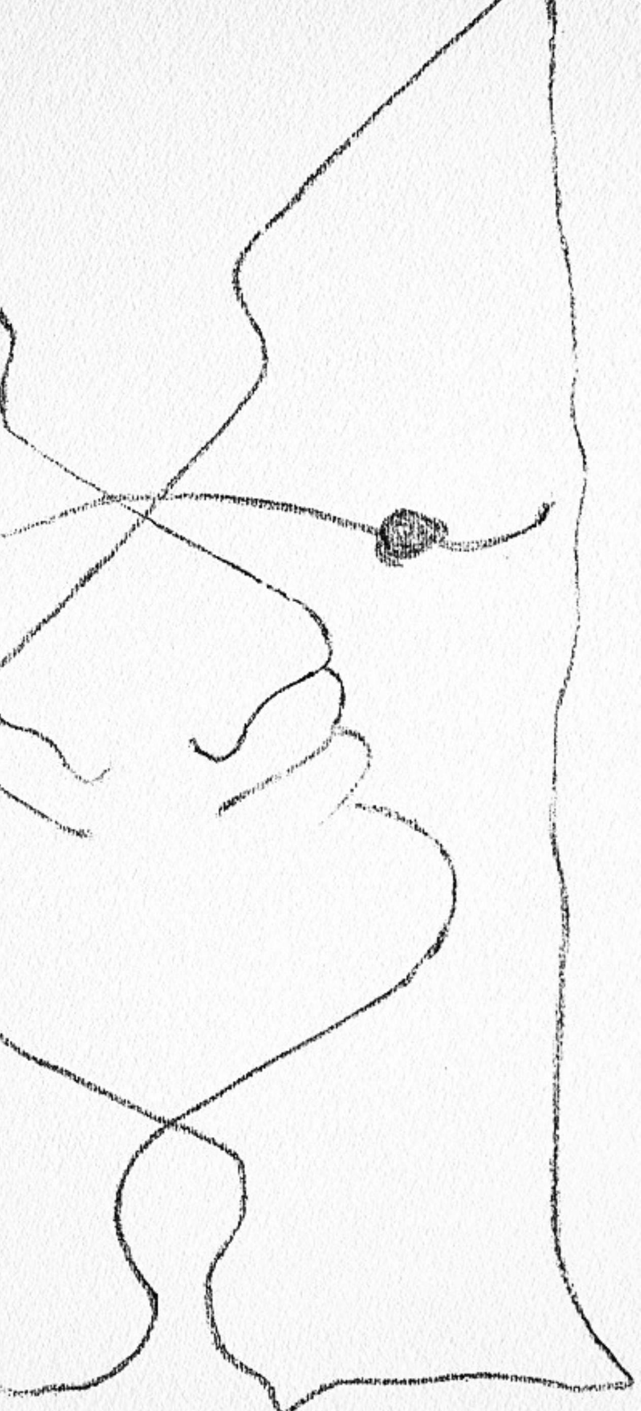 Jean Cocteau, Untitled, from Under the Coat of Fire, 1955 For Sale 3