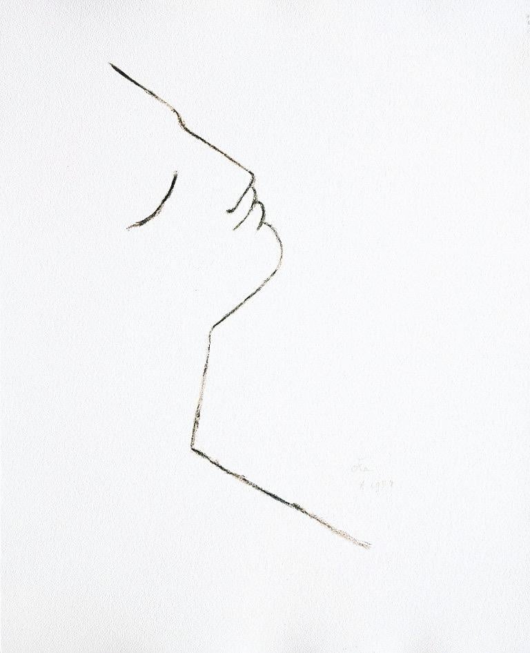 Jean Cocteau, Ohne Titel, aus Unter dem Mantel des Feuers, 1955 im Angebot 4