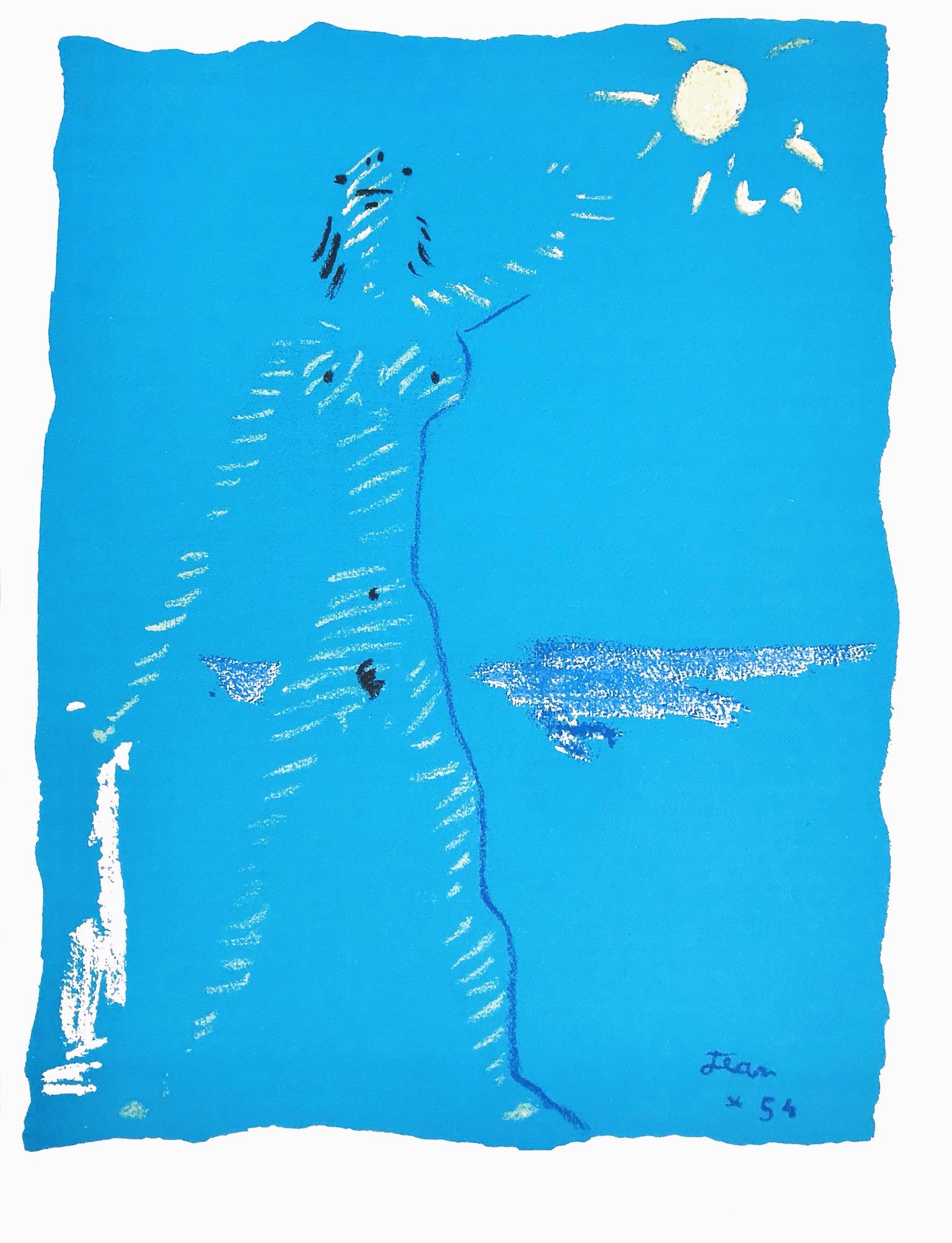 Jean Cocteau, Untitled, from Under the Coat of Fire, 1955