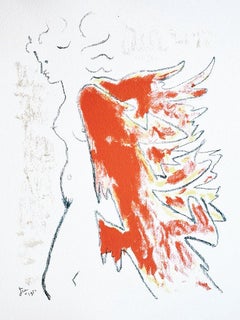 Jean Cocteau, Untitled, from Under the Coat of Fire, 1955