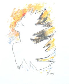 Jean Cocteau, Untitled, from Under the Coat of Fire, 1955