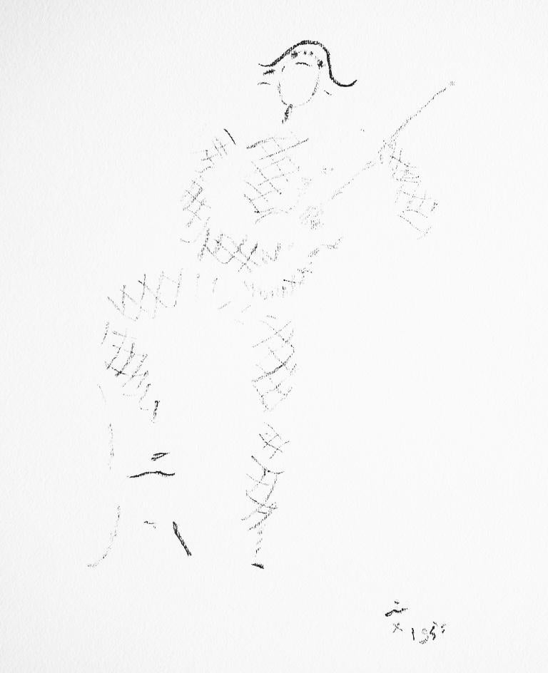 Jean Cocteau, Sans titre, extrait de Sous le manteau du feu, 1955