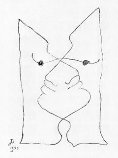 Jean Cocteau, Untitled, from Under the Coat of Fire, 1955