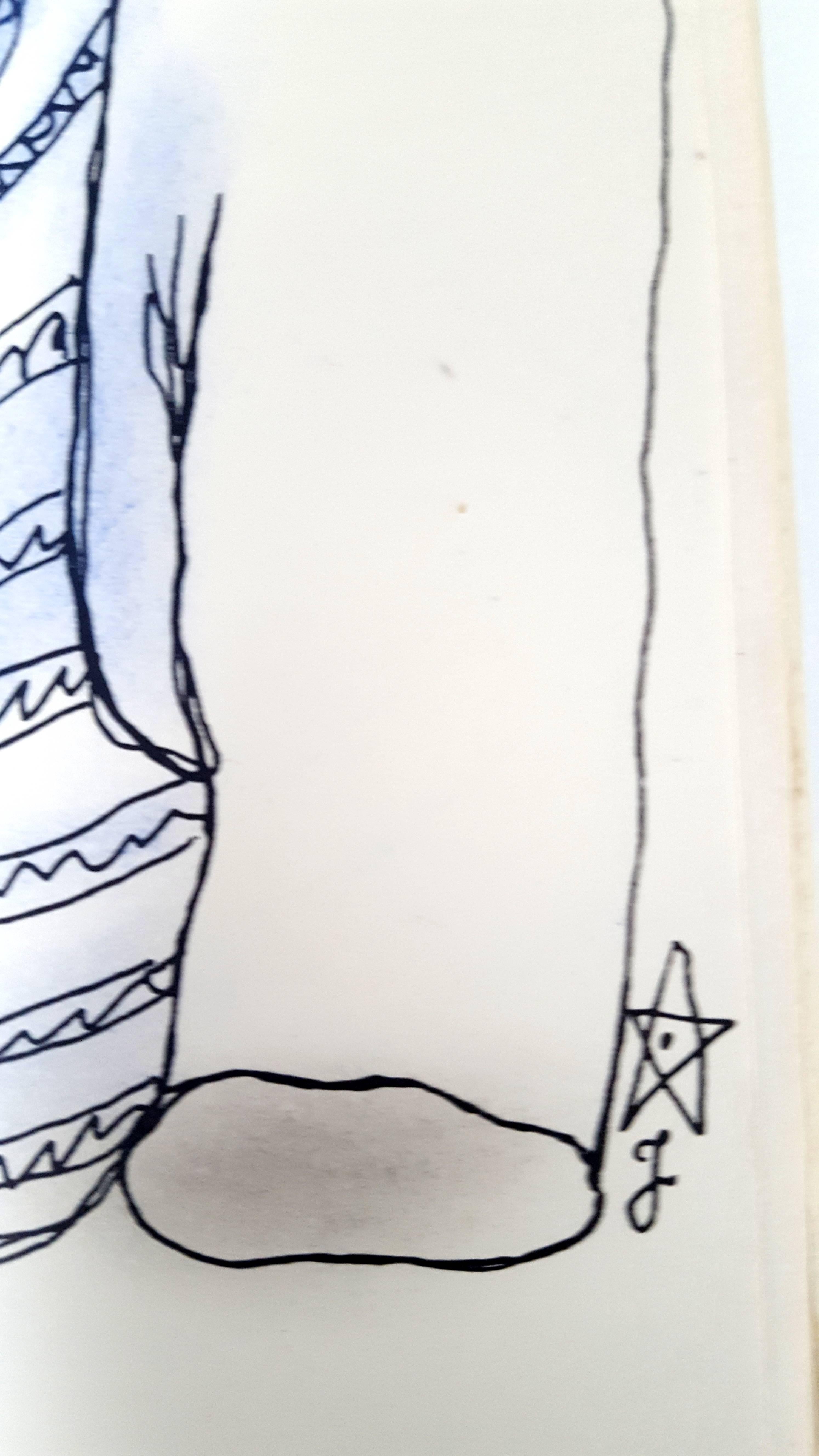 Livre blanc Jean Cocteau - Lithographie originale colorée à la main en vente 3