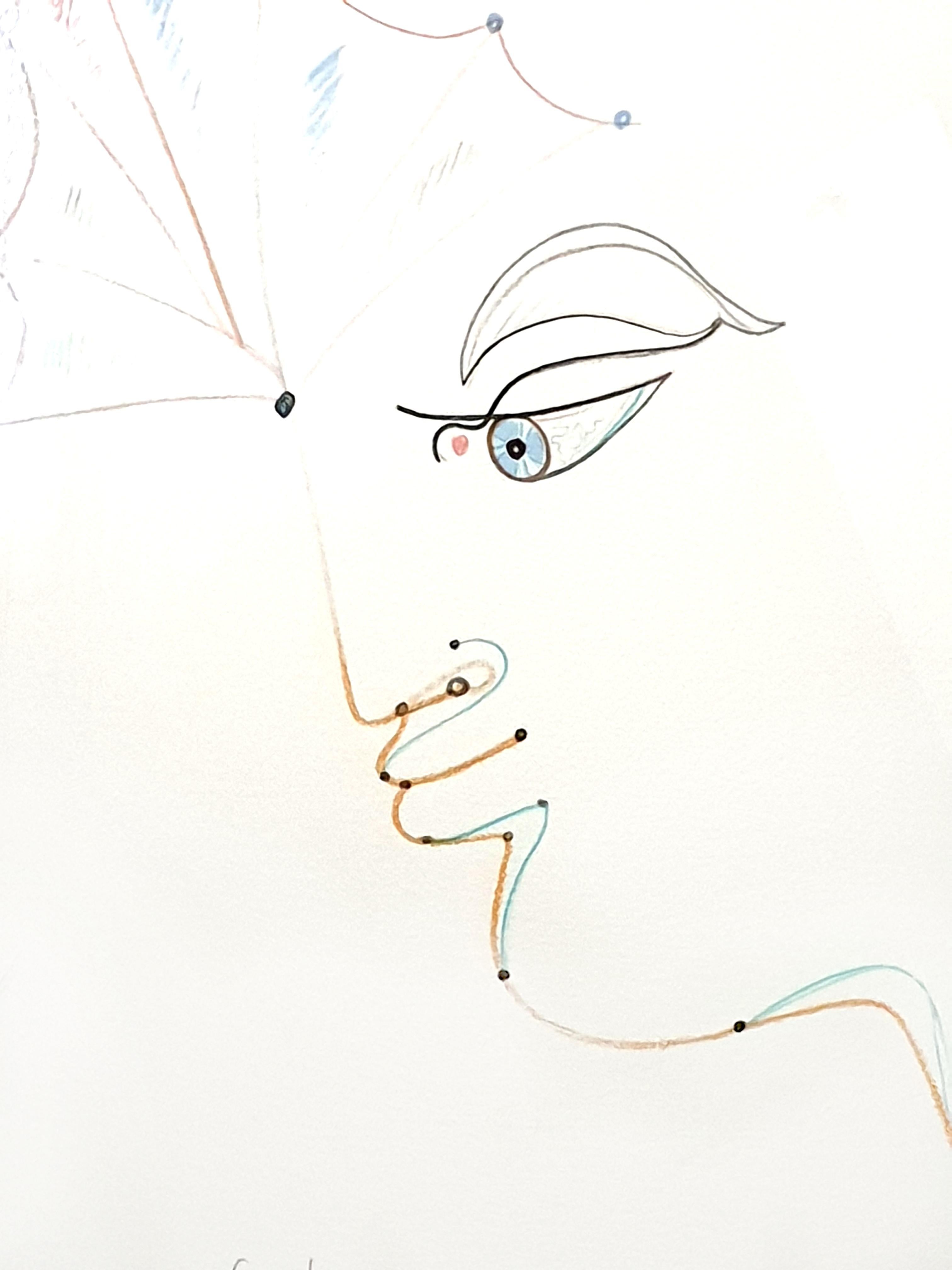 Jean Cocteau - Woman - Original Lithograph 2
