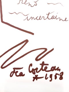 Jean Cocteau - Woman Portrait - Original Lithograph