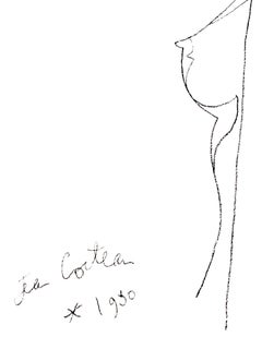 Jean Cocteau - Woman's Profile - Original Lithograph