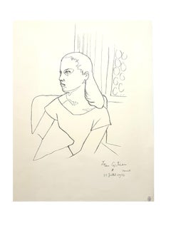 Jean Cocteau - Young Girl - Original Lithograph