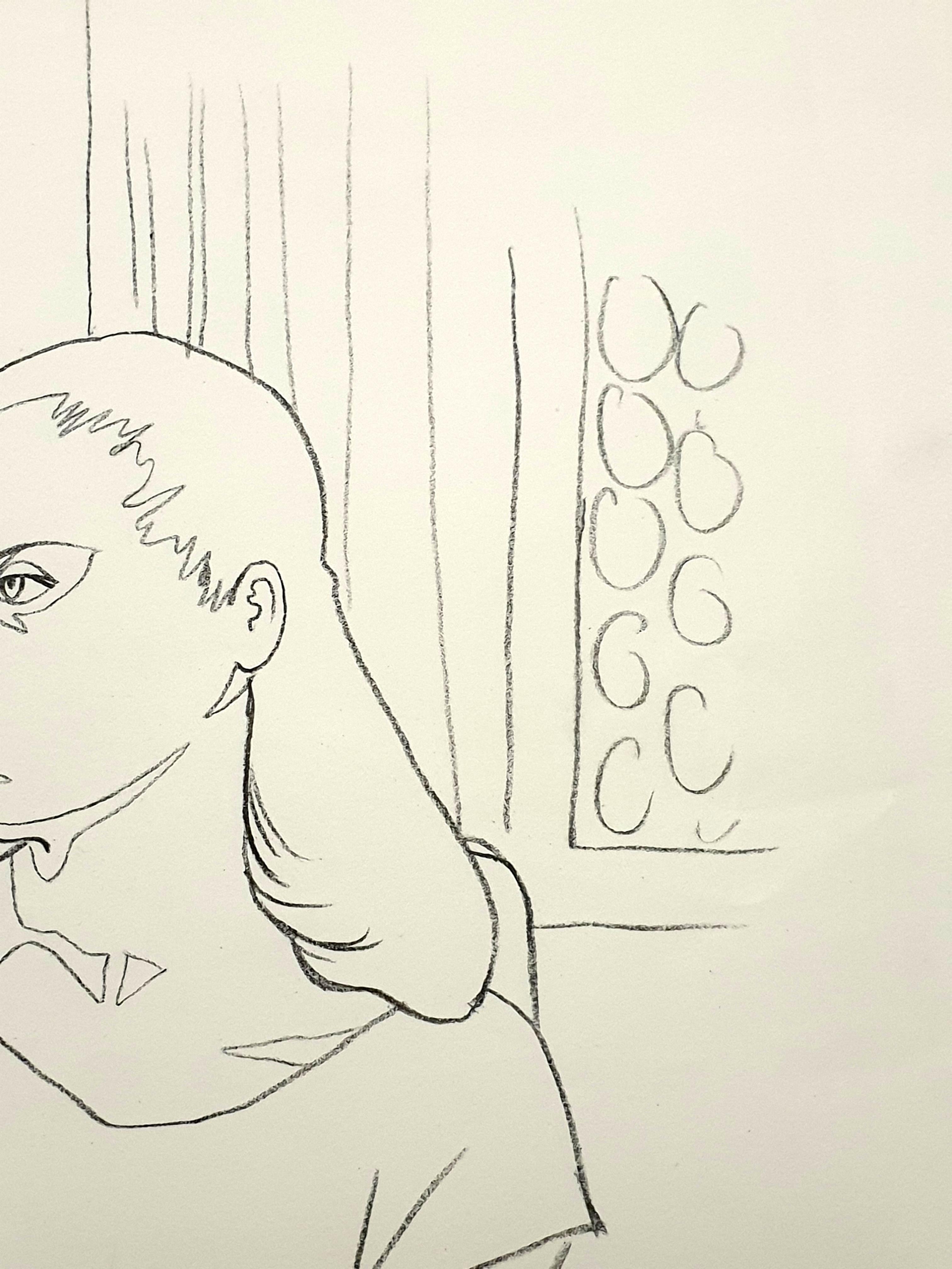 Jean Cocteau - Young Girl - Litografia originale in vendita 4