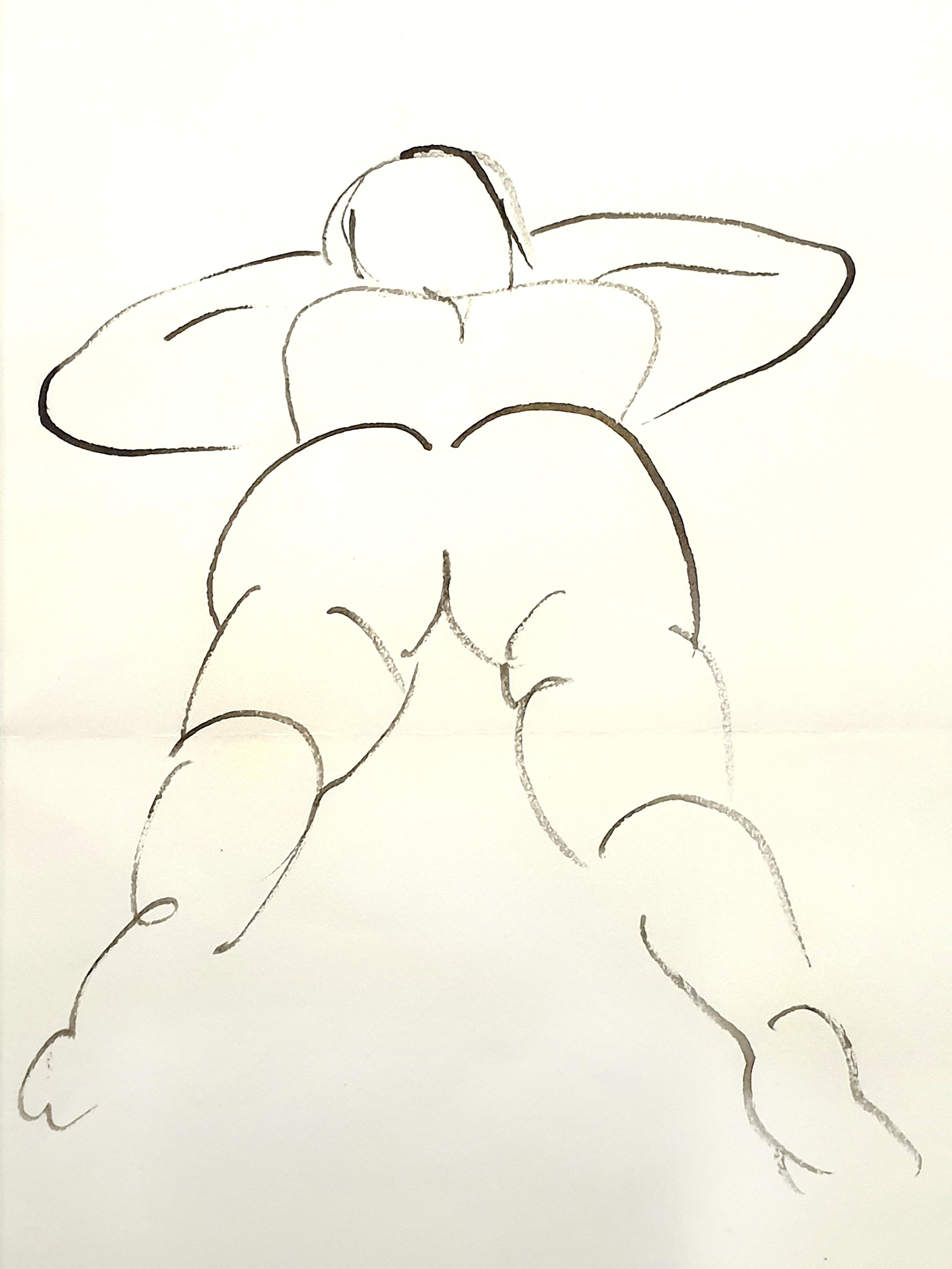 Jean Cocteau - Young Woman - Drawing