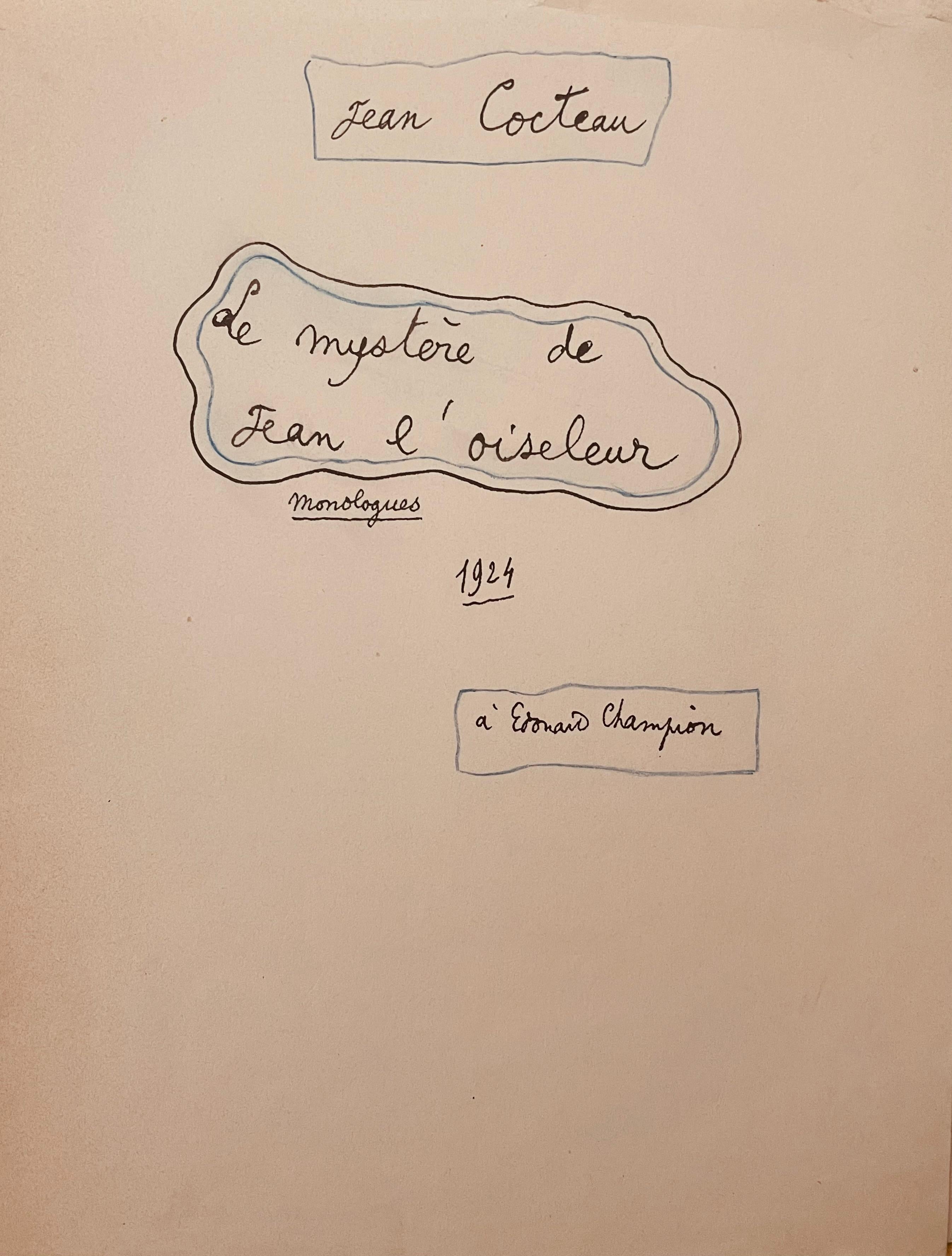Jean l'Oiseleur N° 12 - Art Deco Print by Jean Cocteau