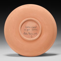 L' Arlequin Masqué Ceramic Print, Art Deco, Signed, 2/25, 1960