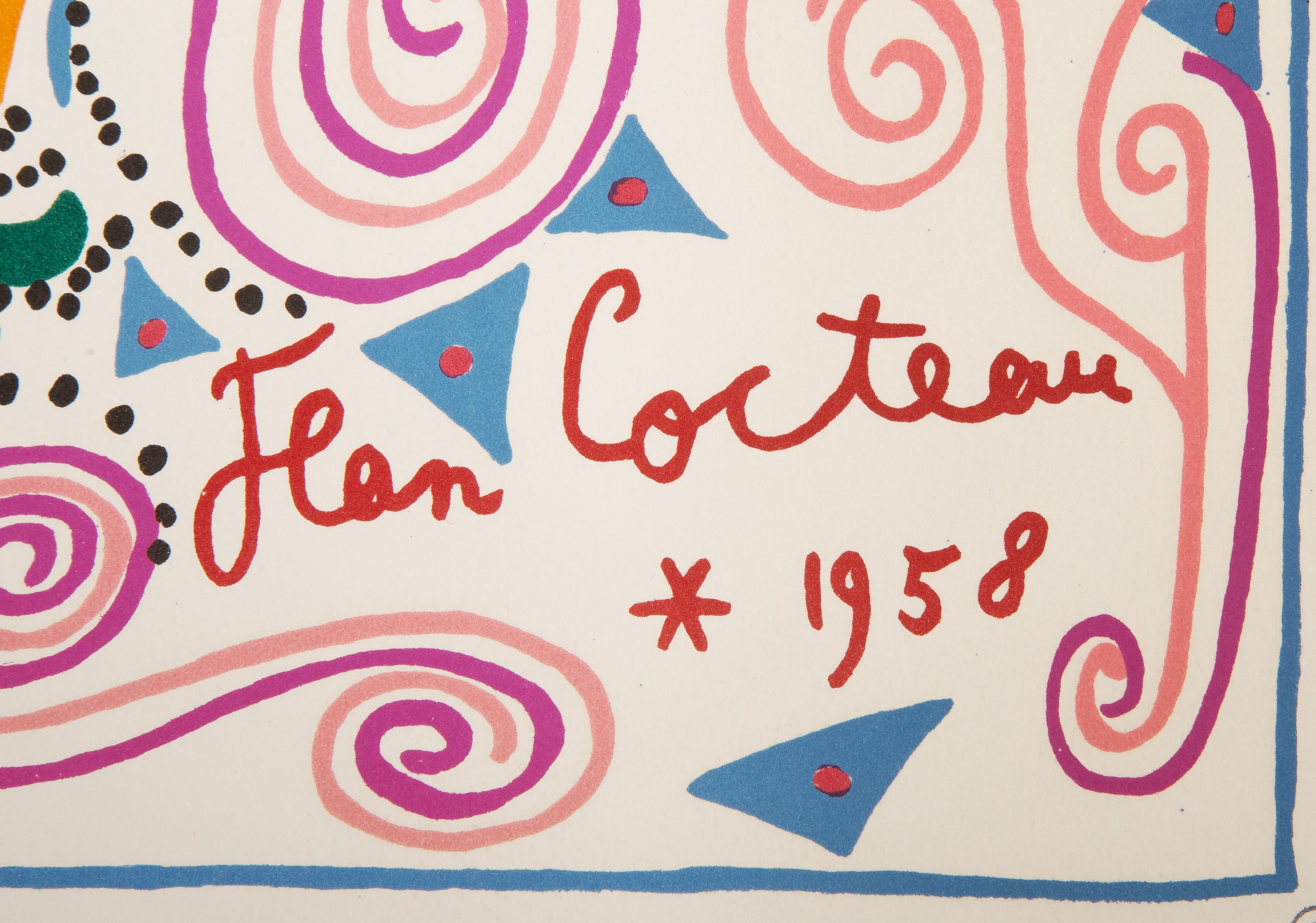 Club de Leones, litografía de arte moderno de Jean Cocteau en venta 2