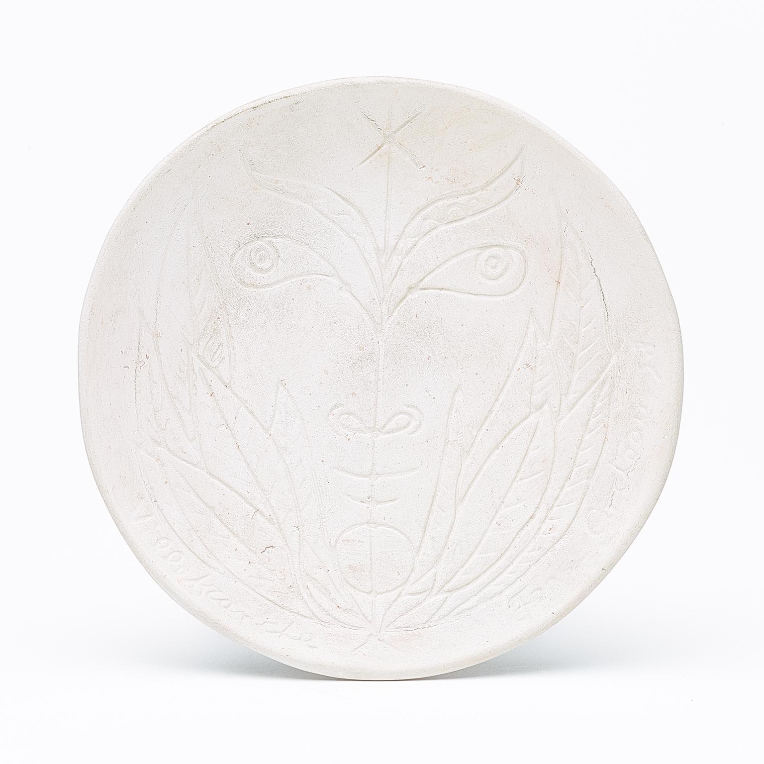 Jean Cocteau - original ceramic small dish " l'esprit du jardin " ."spirit  of the garden " For Sale at 1stDibs