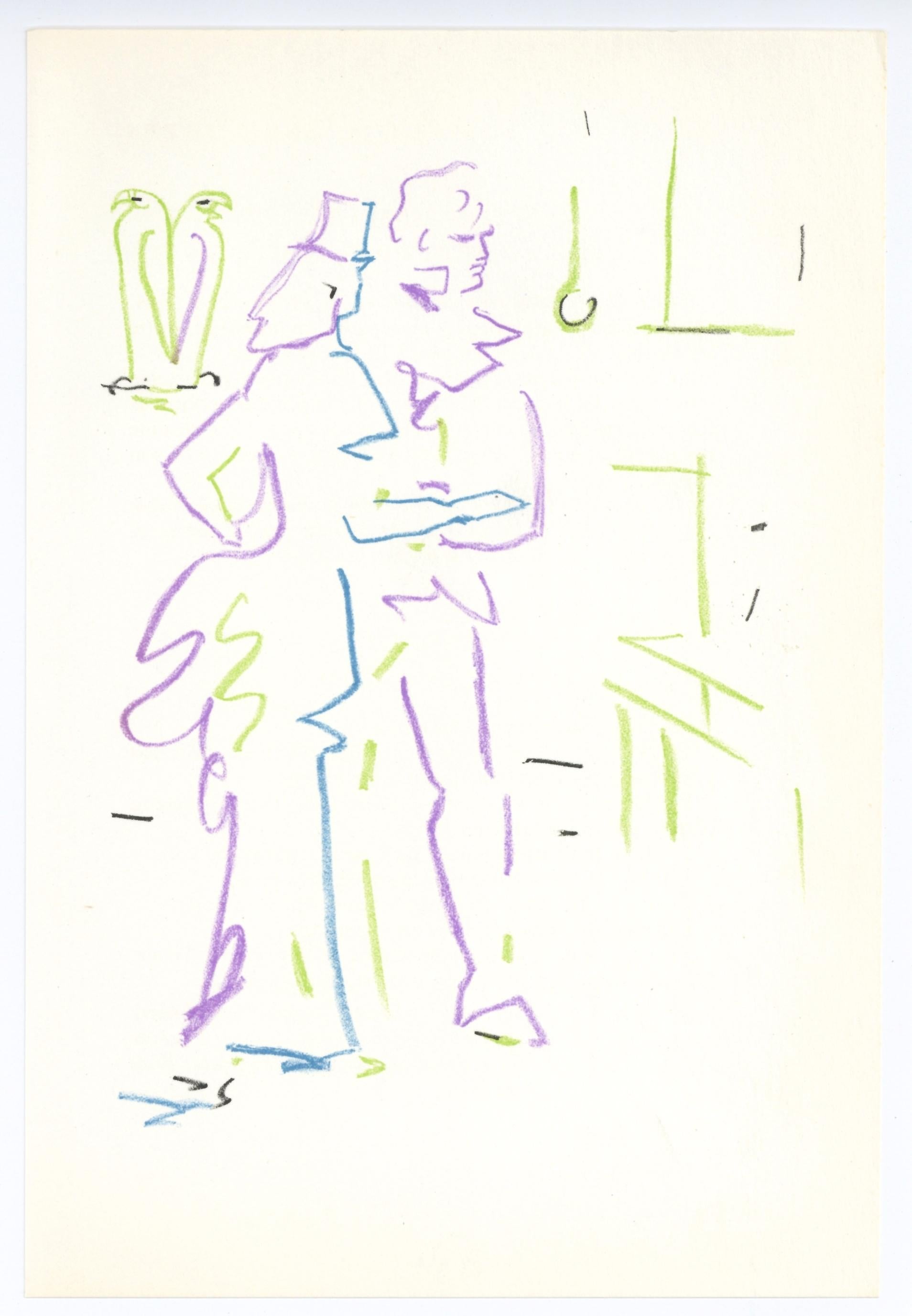 original lithograph - Print by Jean Cocteau