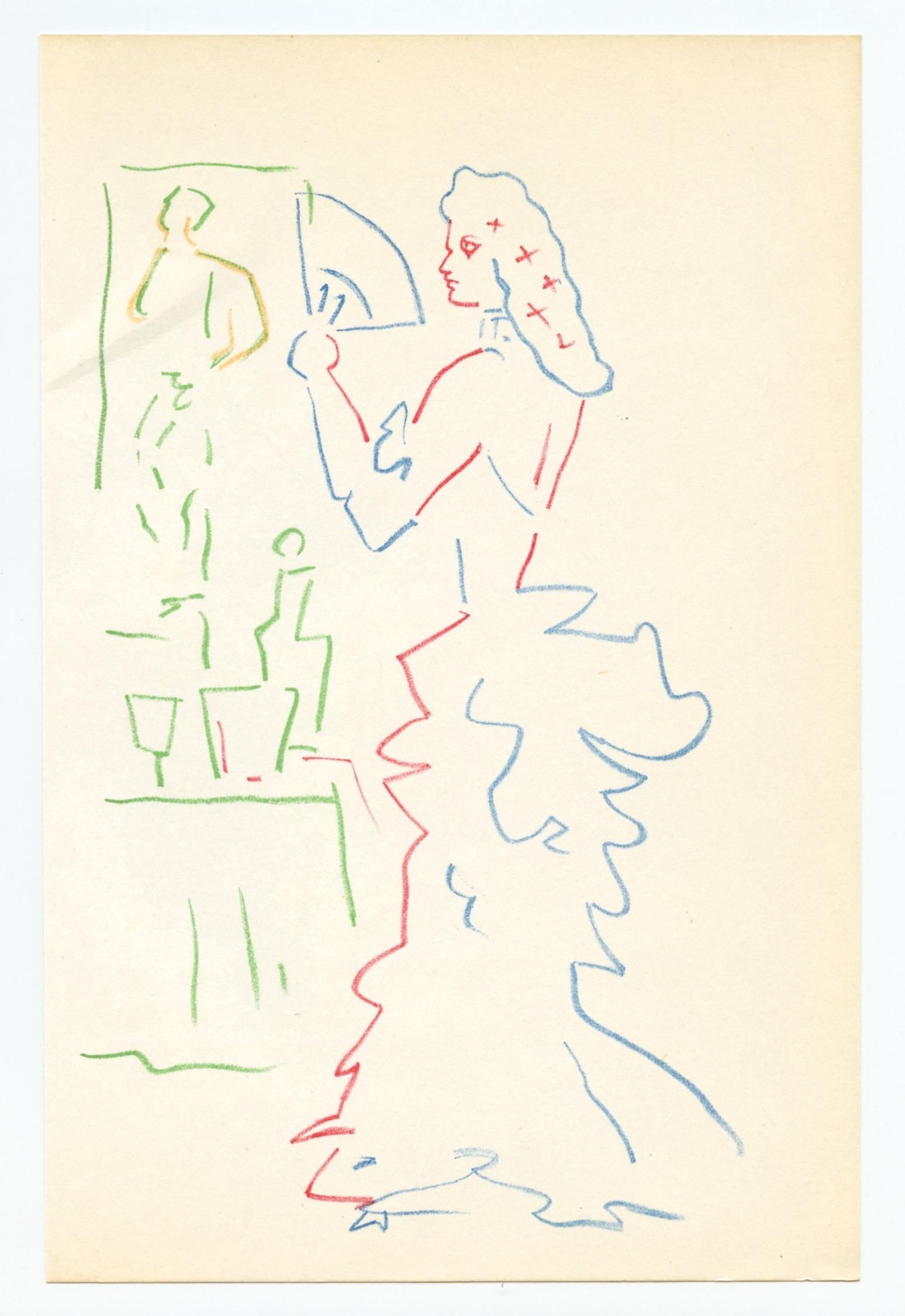 litografia originale - Print di Jean Cocteau