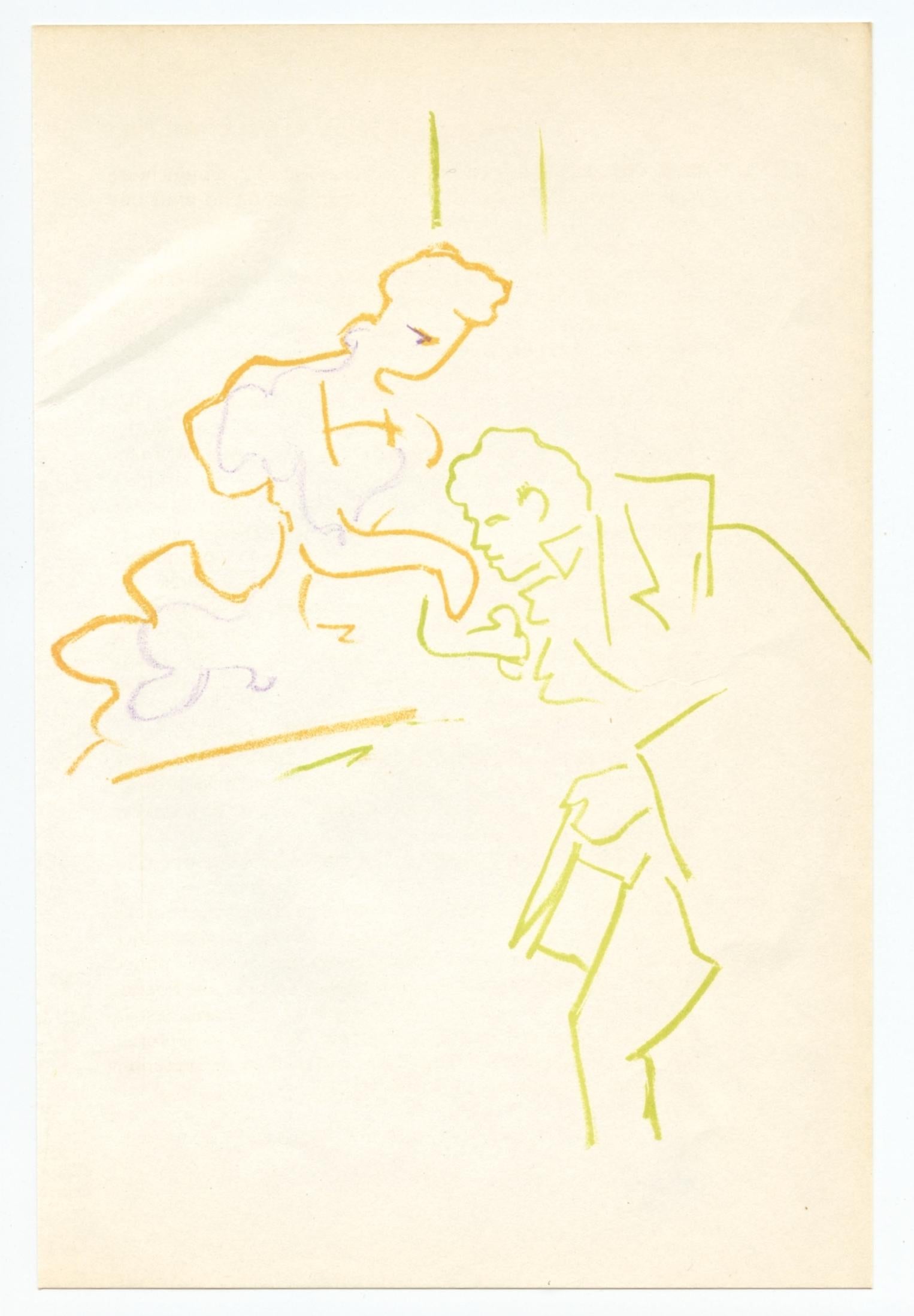 litografia originale - Print di Jean Cocteau
