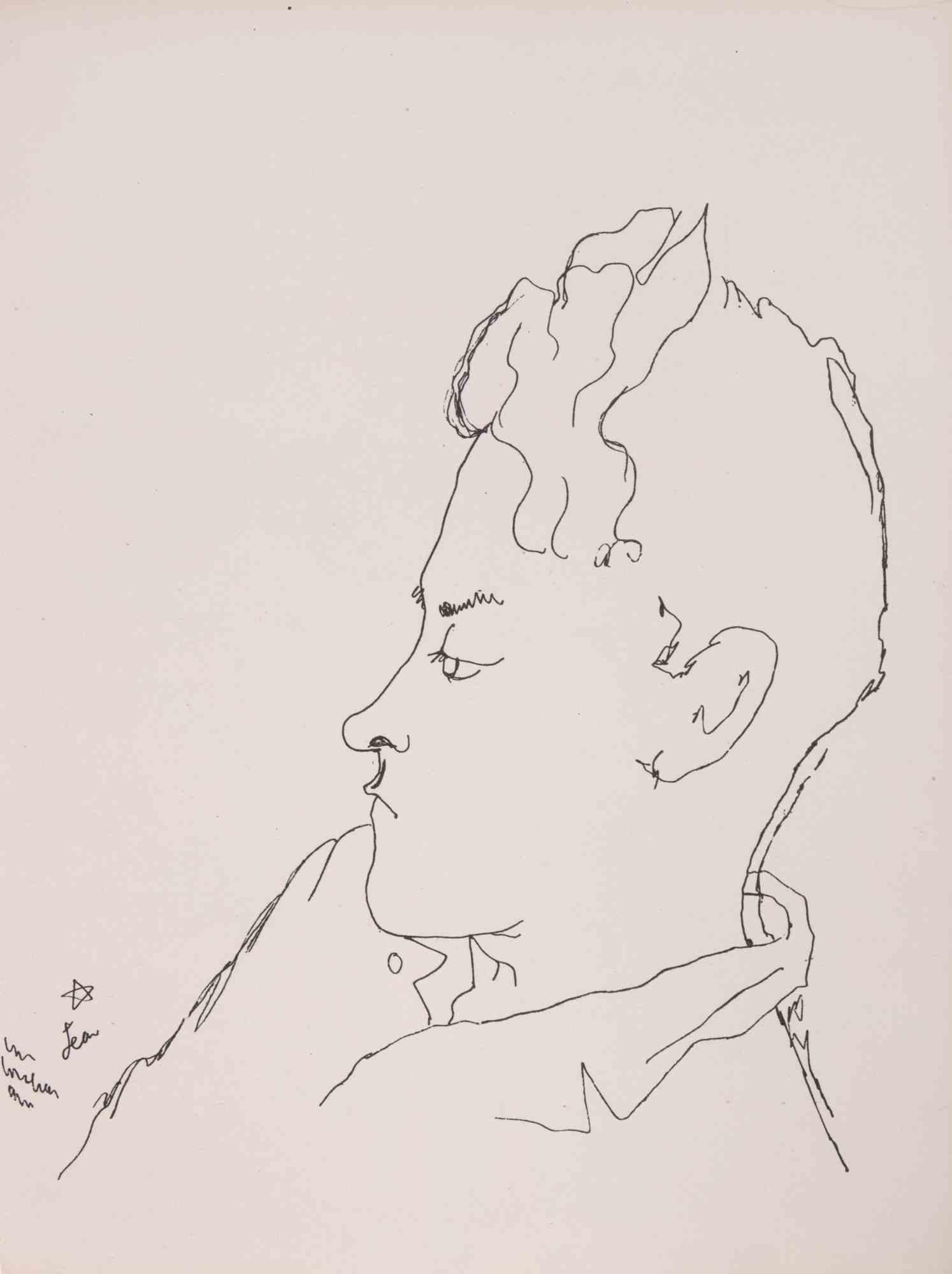 Litografía sobre vélin pur fil des Papeteries du Marais, realizada por Cocteau en 1929.

Pertenece al conjunto "25 Dessins d'Un Dormeur", publicado por H. L. Mermod, Lausana.

Edición de 213, sin numerar y firmada en la plancha.

Excelente estado.