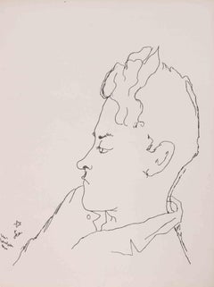 Portrait de Jean Desbordes - Lithographie de Jean Cocteau - 1929