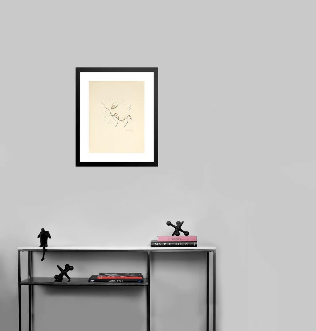 Artiste : Jean Cocteau

Médium : Lithographie originale, 1956 / 1975

Dimensions : 19.5 x 25.5 in, 49.5 x 64.8 cm

Papier Arches - Excellent état A

Cette lithographie originale est issue du portfolio illustré : 