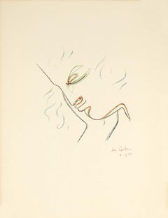 Profil de Garçon en couleur - by Jean Cocteau, 1956 / 1975
