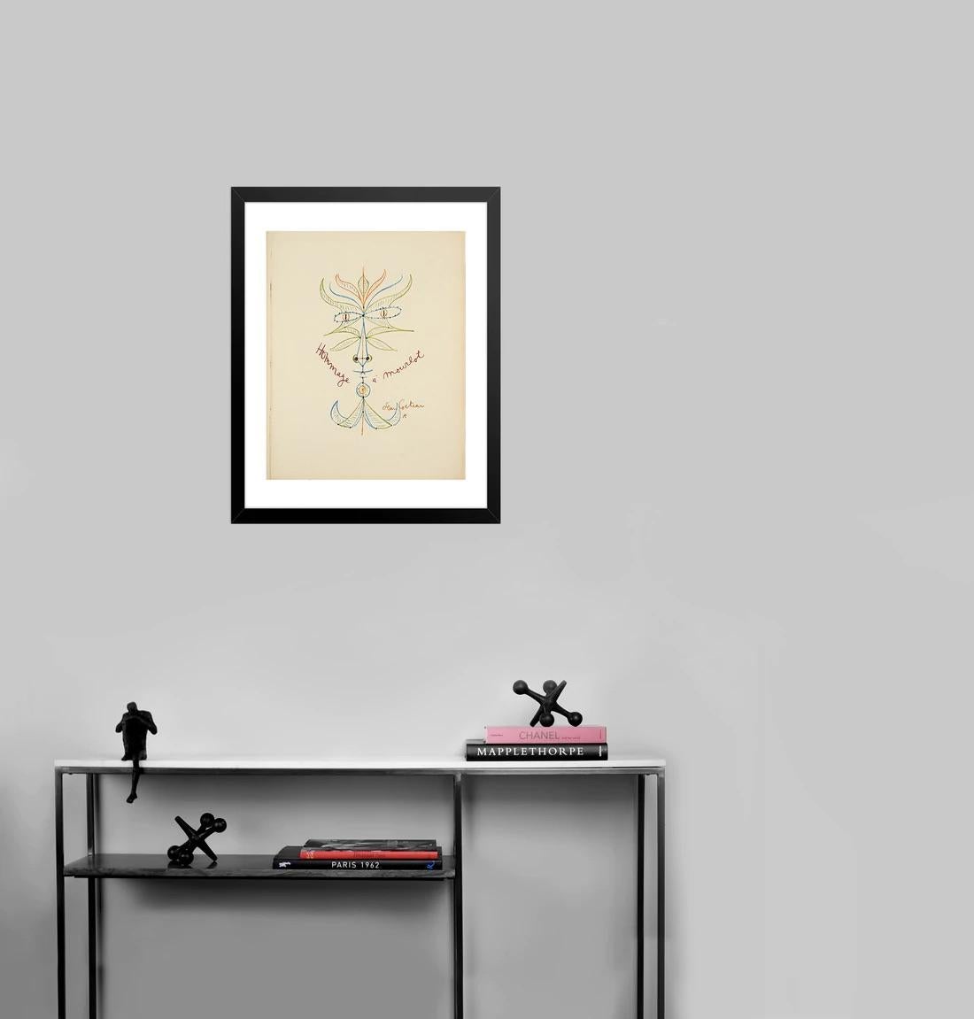 Künstler: Jean Cocteau

Medium: Original-Lithographie, 1956 - 1975

Abmessungen: 26 x 20,75 Zoll, 66 x 52,7 cm 

Arches Papier - Perfekter Zustand A+

Diese seltene Original-Lithographie von Jean Cocteau in sechs Farben aus dem Jahr 1956 ist im